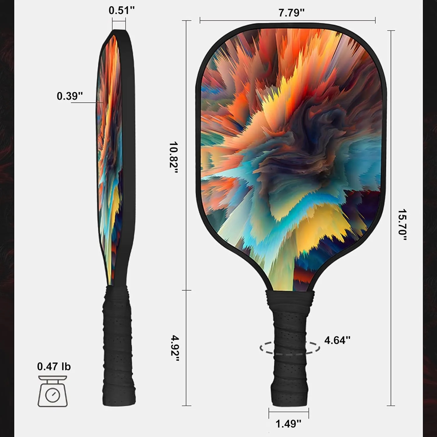 Custom Pickleball Racket Paddle Ball Set With Carrying Bag 2