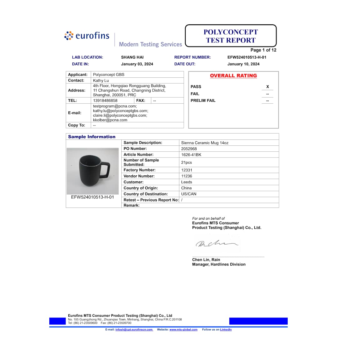 Sienna Ceramic Mug 14oz 16