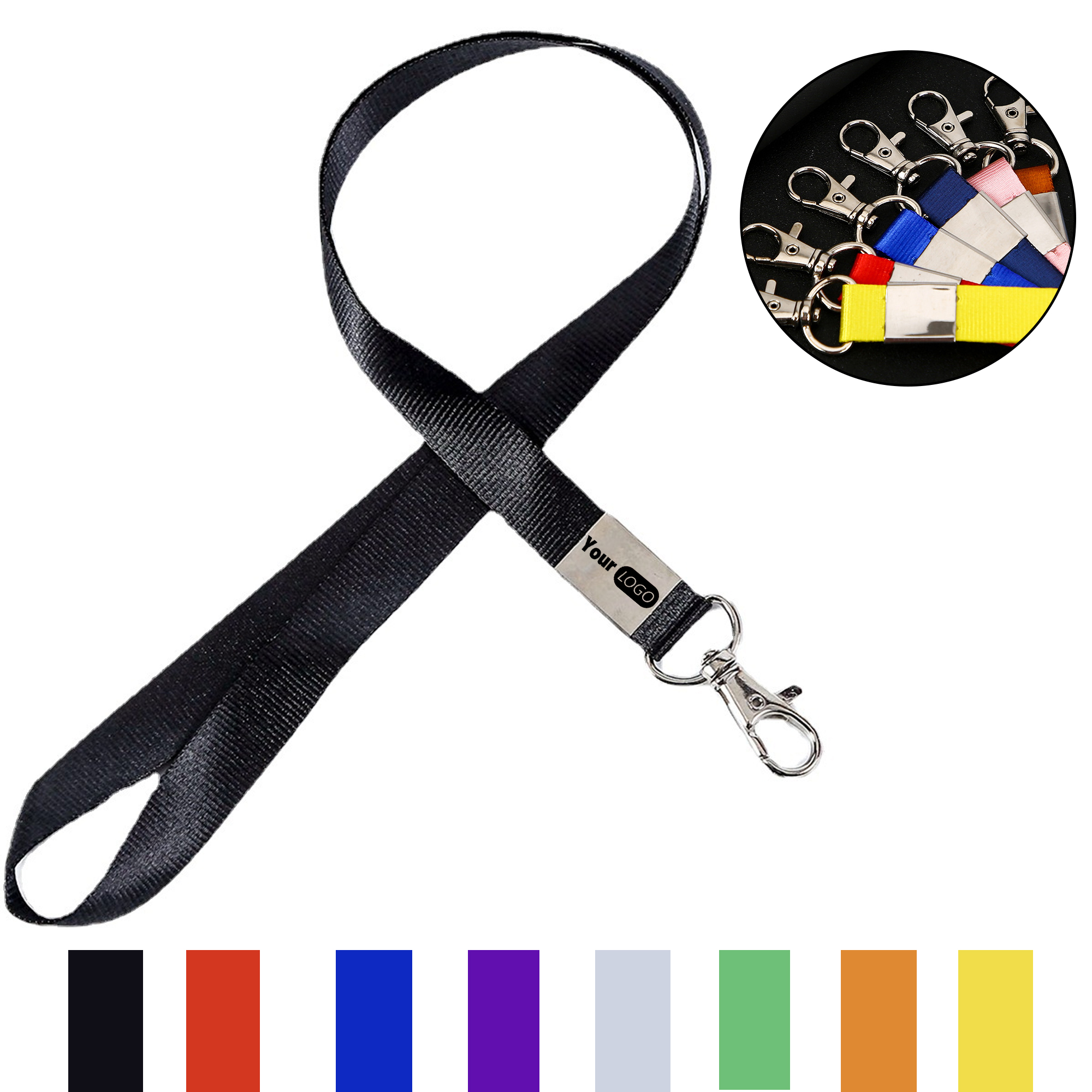Reinforced Name Tag Lanyard with Metal Clamp 3