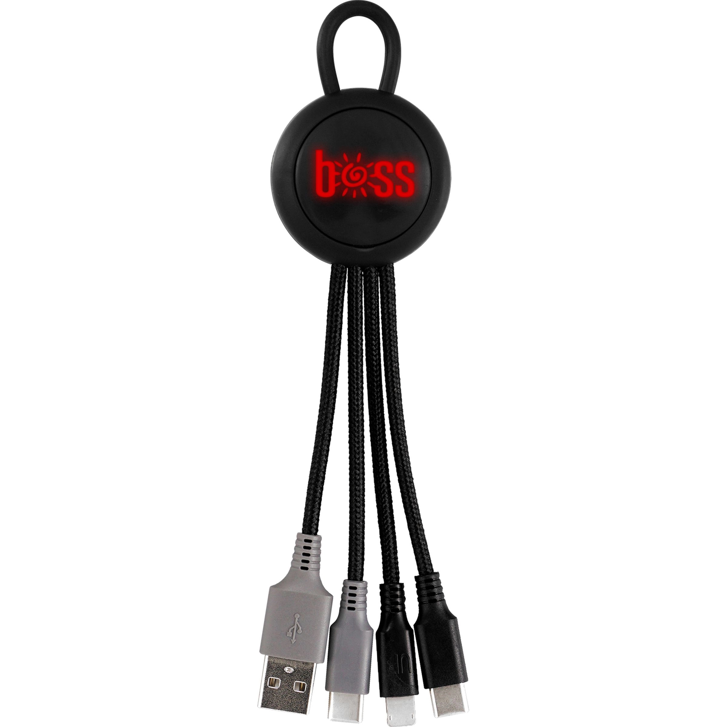 Color Light Up Loop 3-in-1 Duo Charging Cable 4