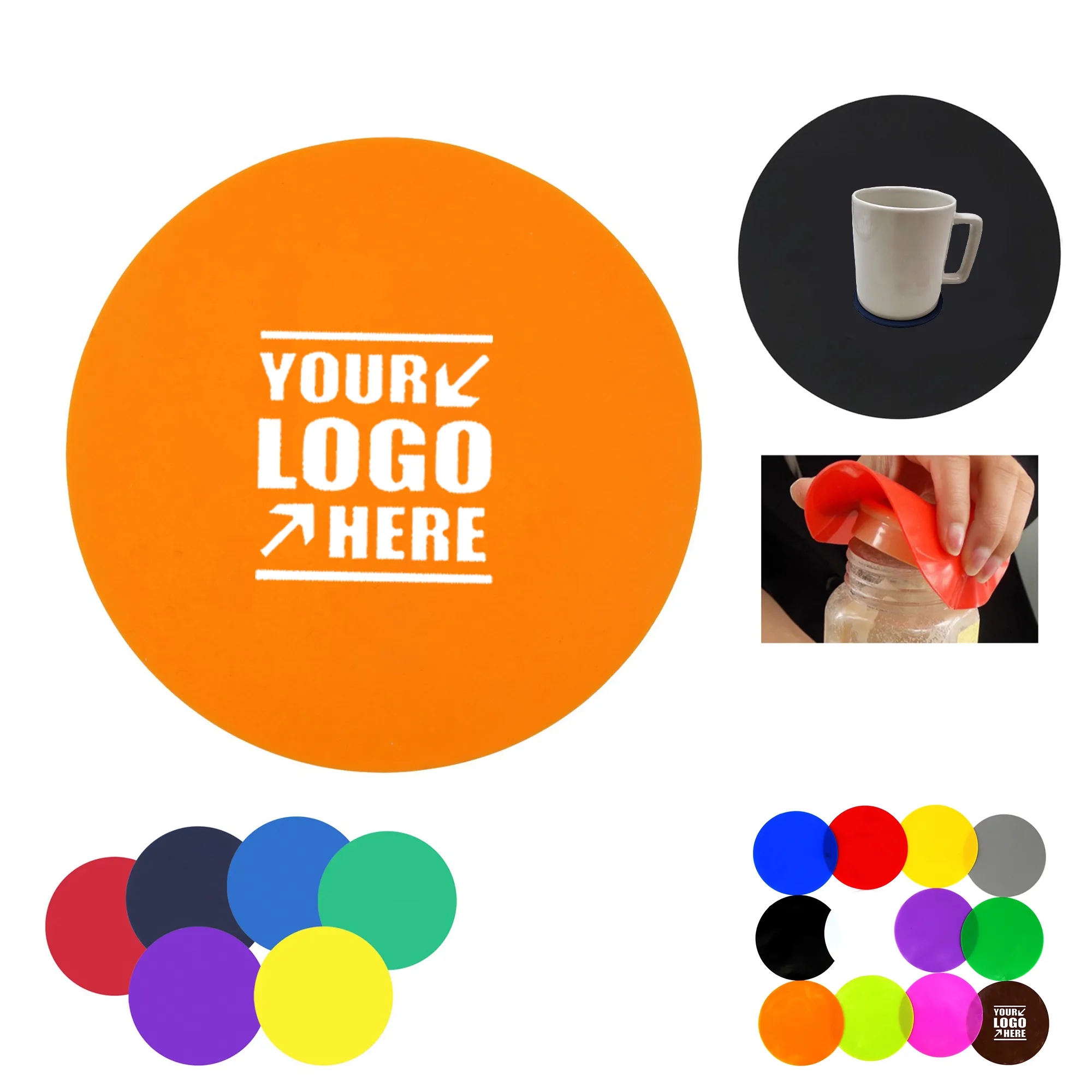 Silicone Round Jar Opener Coaster