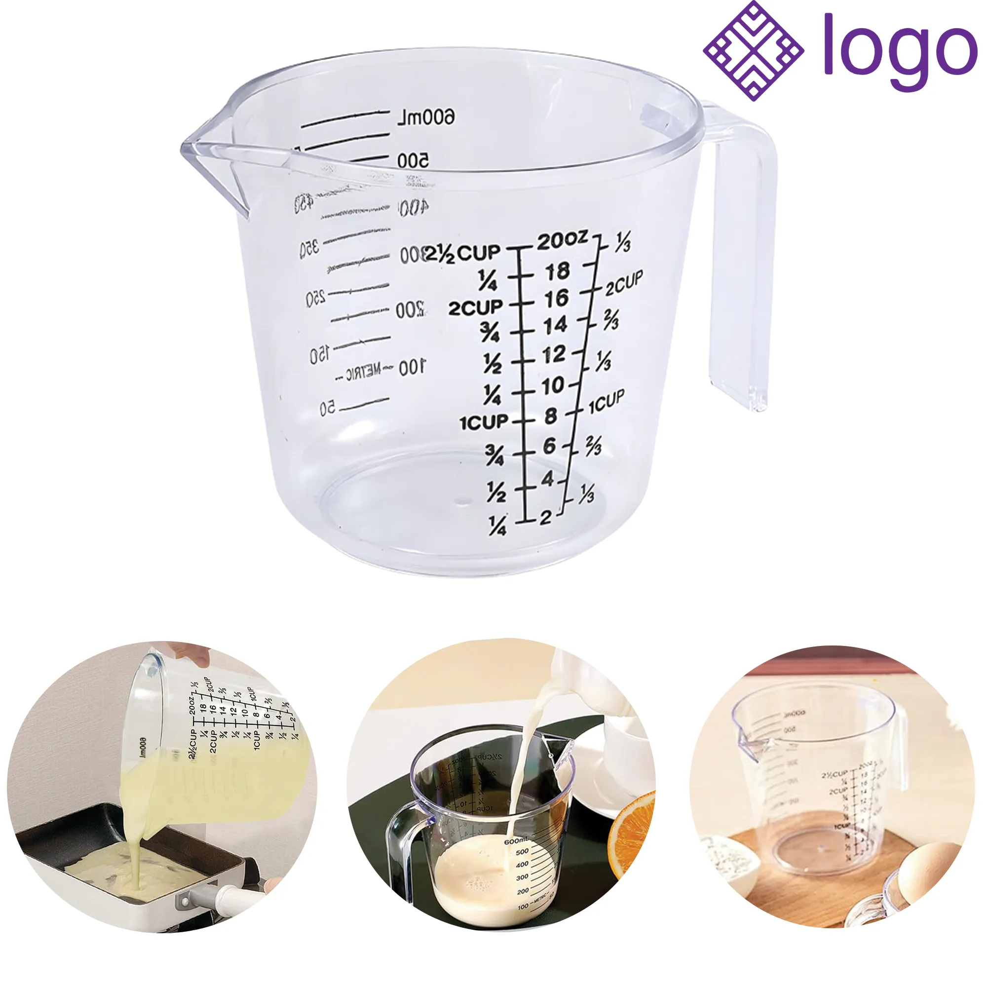 20oz Liquid Measuring Cups with Spout 1