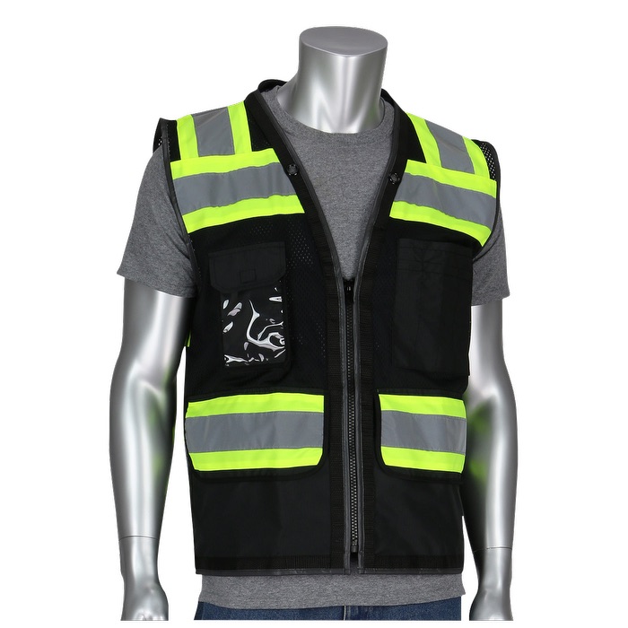 Black TT 11 Pocket Tech-Ready Mesh Surveyors Vest 3