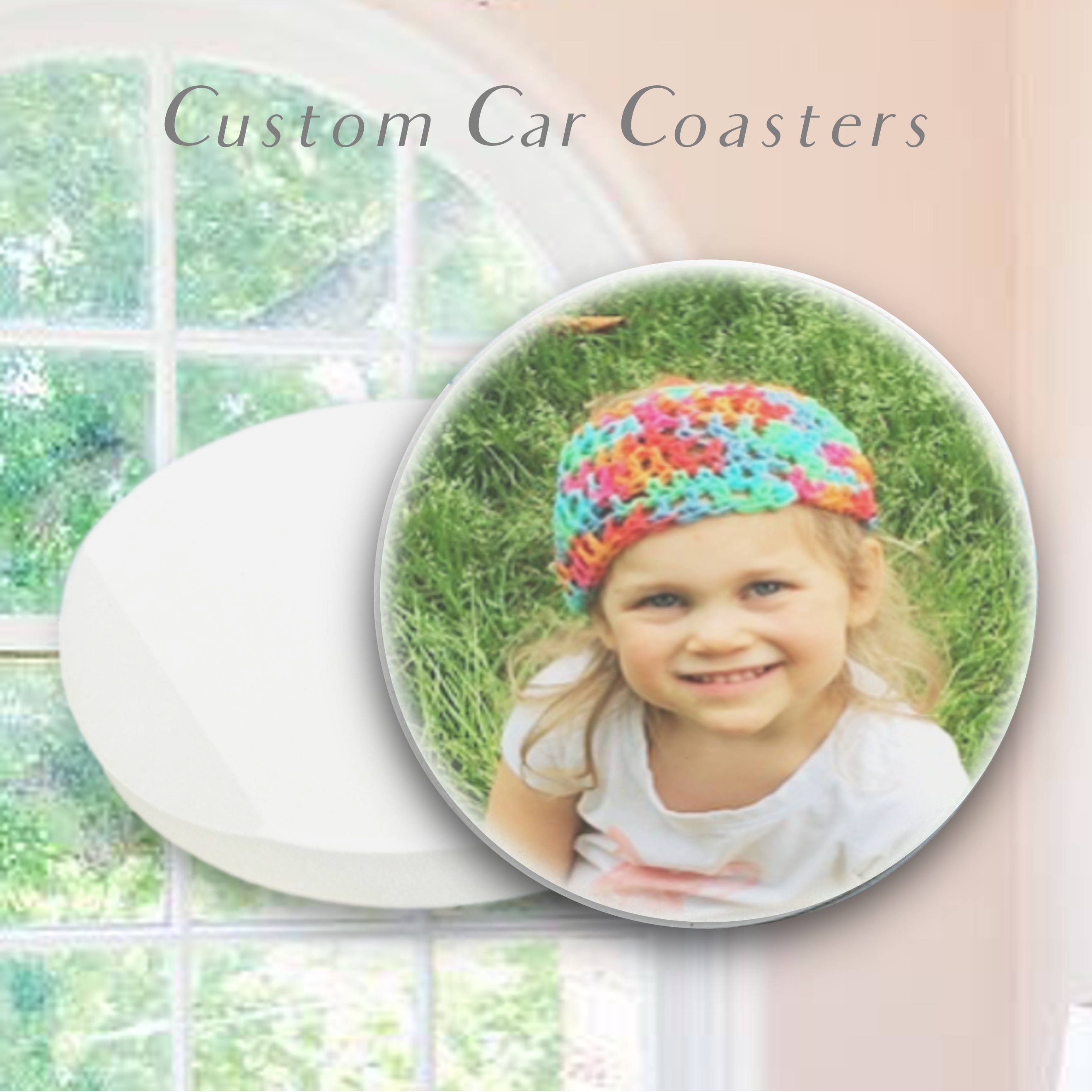 Absorbent Stone Car Coaster (2.5" Diameter) 12