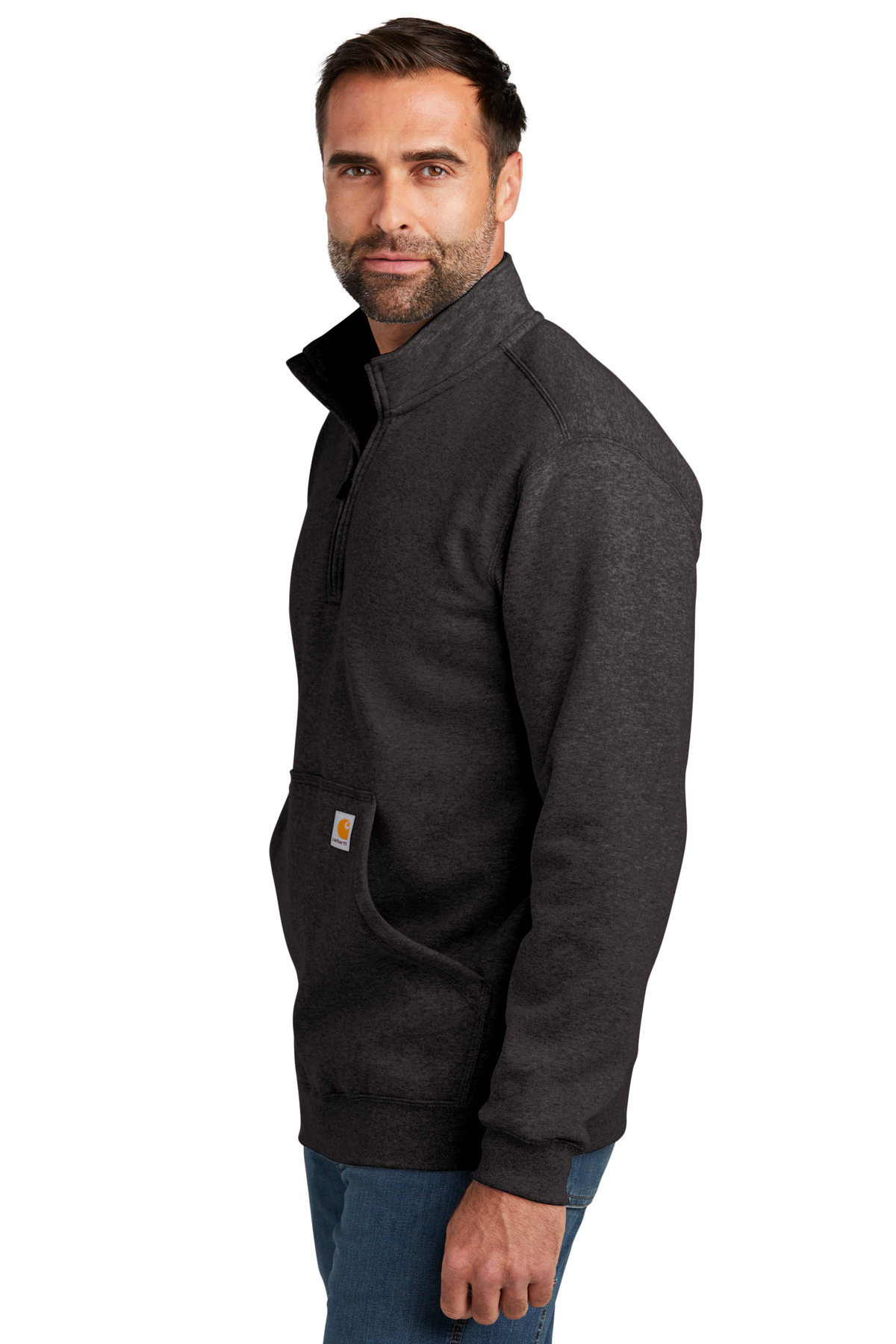 Carhartt Midweight 1/4-Zip Mock Neck Sweatshirt CT105294, custom hoodie or sweatshirt with logo imprint 15