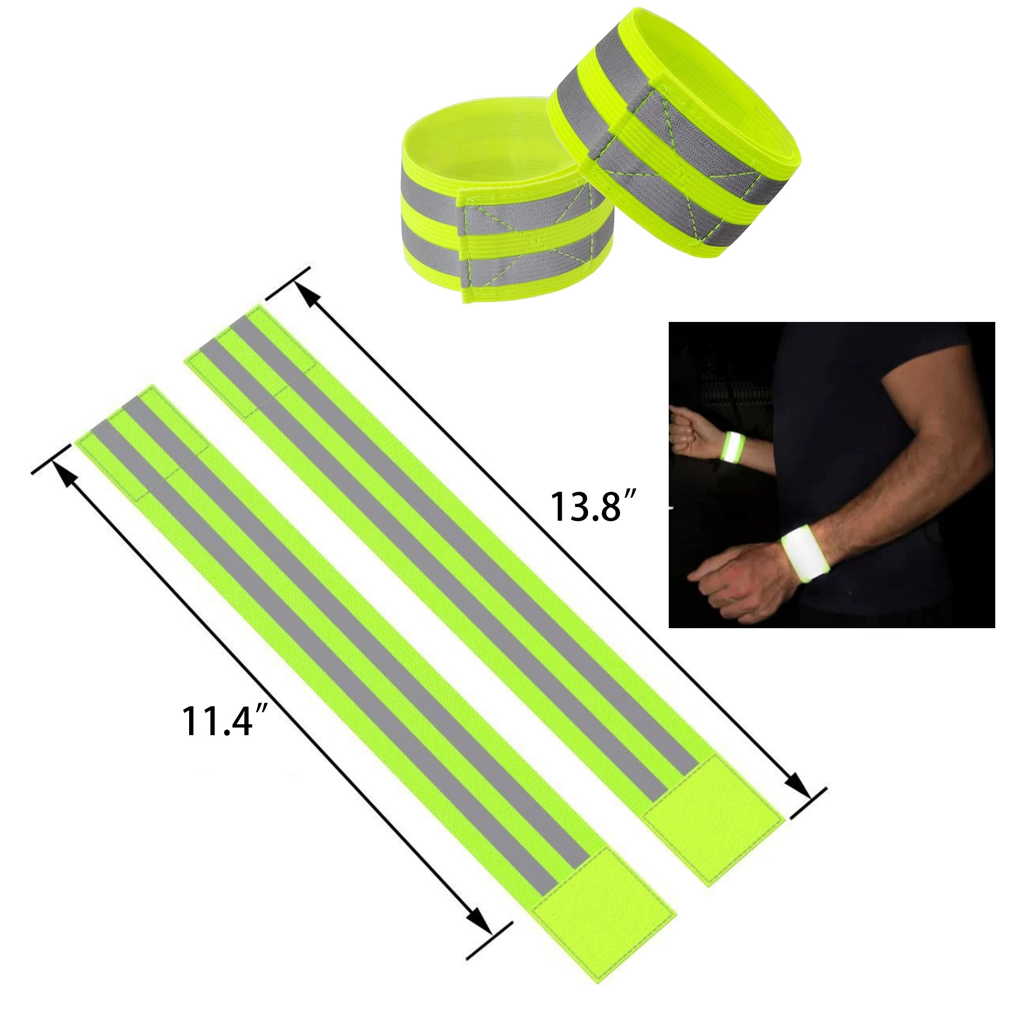 Outdoor Reflective Bands For Wrist Arm Ankle Leg 5
