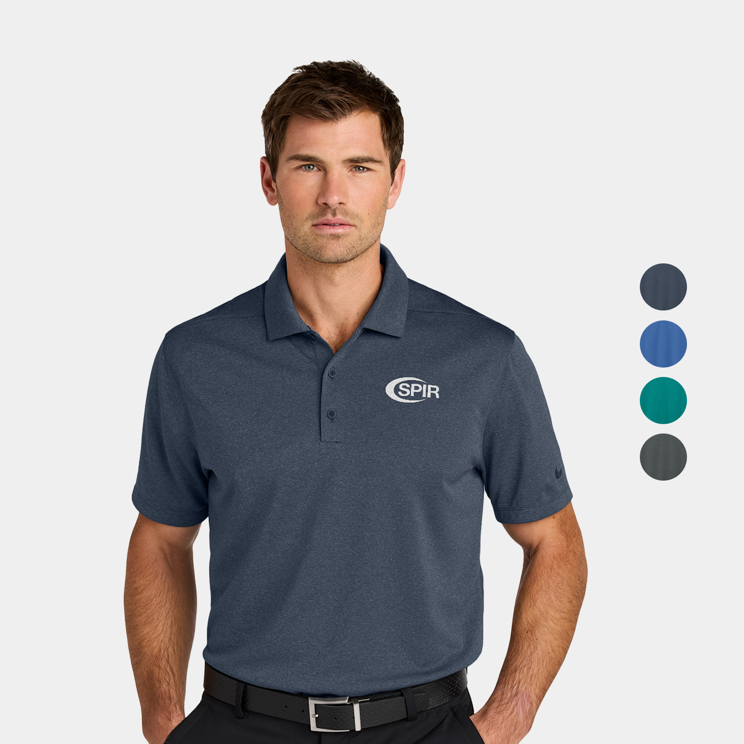 Nike Dri-FIT Smooth Heather Polo w/ Screen Print 4.4 oz. 7