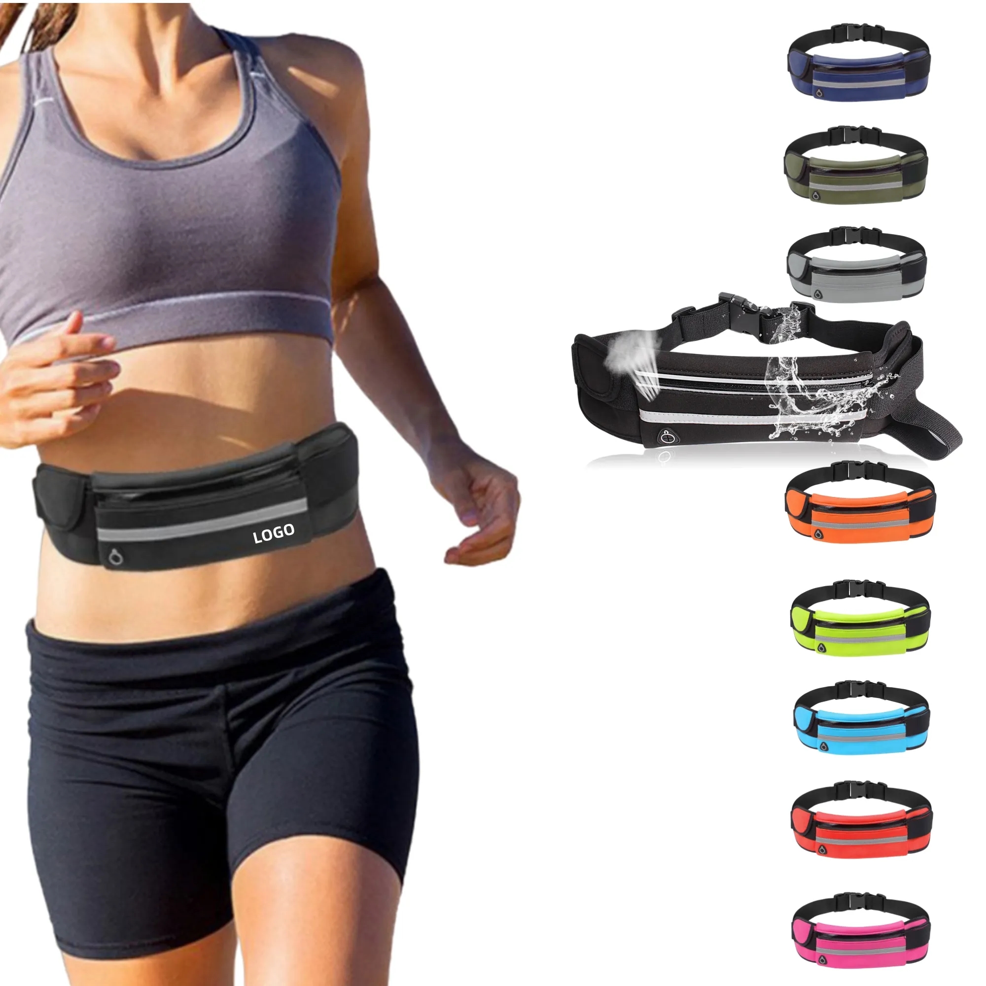 Music Hole Design Waterproof Running Fanny Pack 2