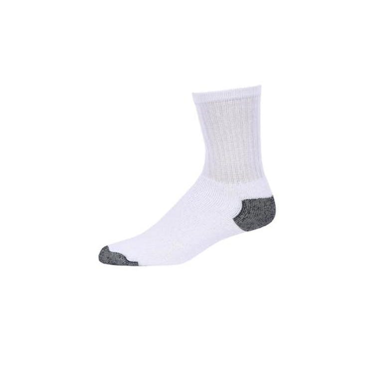 Cotton Crew Sport Socks - White10-13 Stretch Knit 2