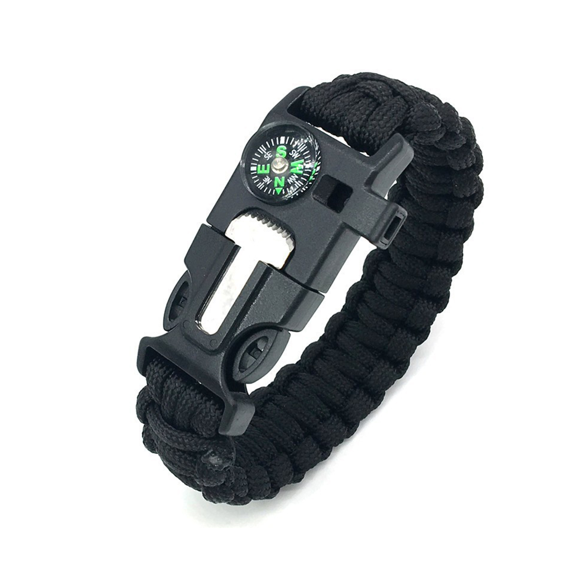 Paracord Survival Bracelet With Flint Igniter And Compass 10" 1