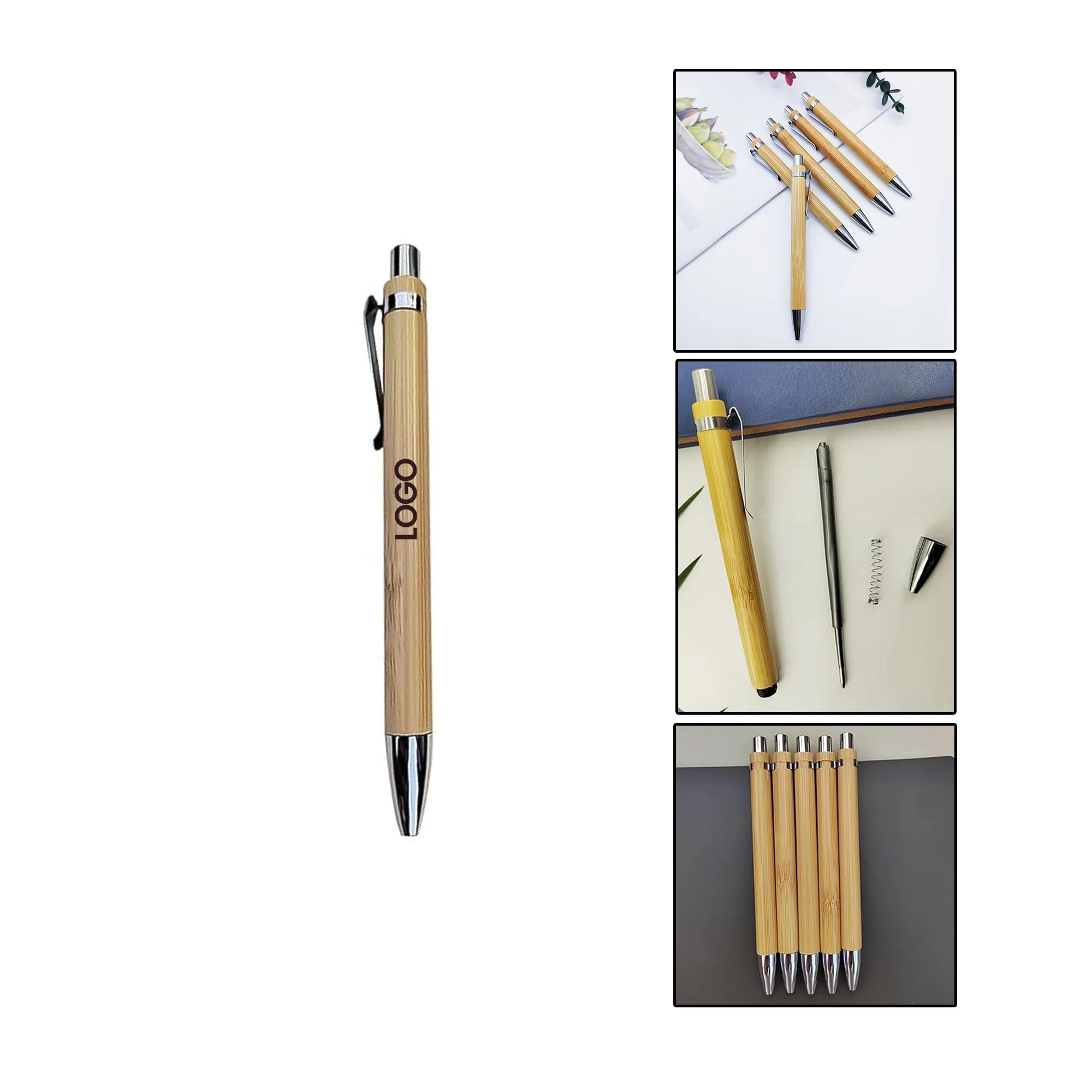 Eco-Friendly Portable Bamboo Ballpoint Writing Pen 4