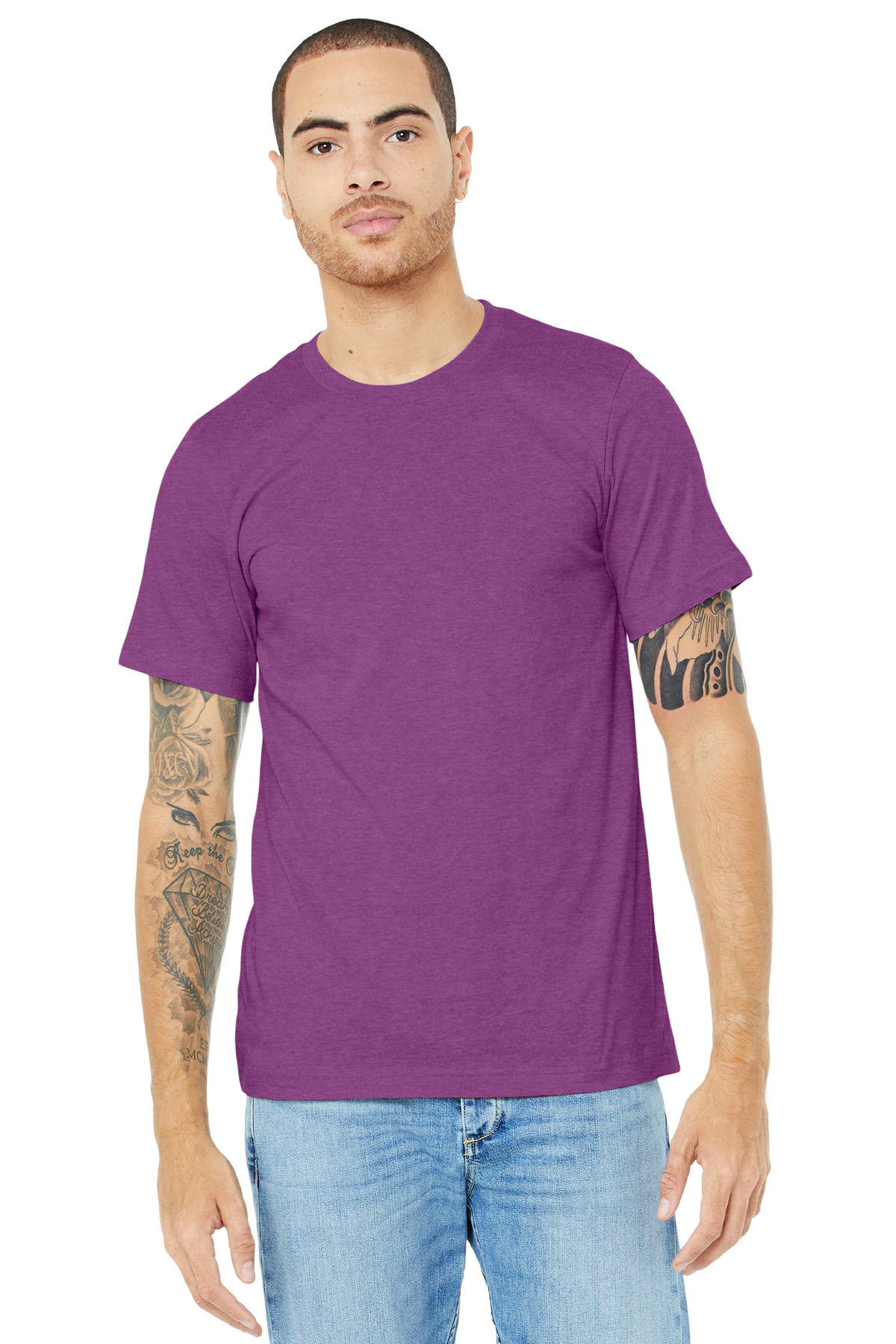 BELLA+CANVAS Unisex Heather CVC Short Sleeve Tee. BC3001CVC 470