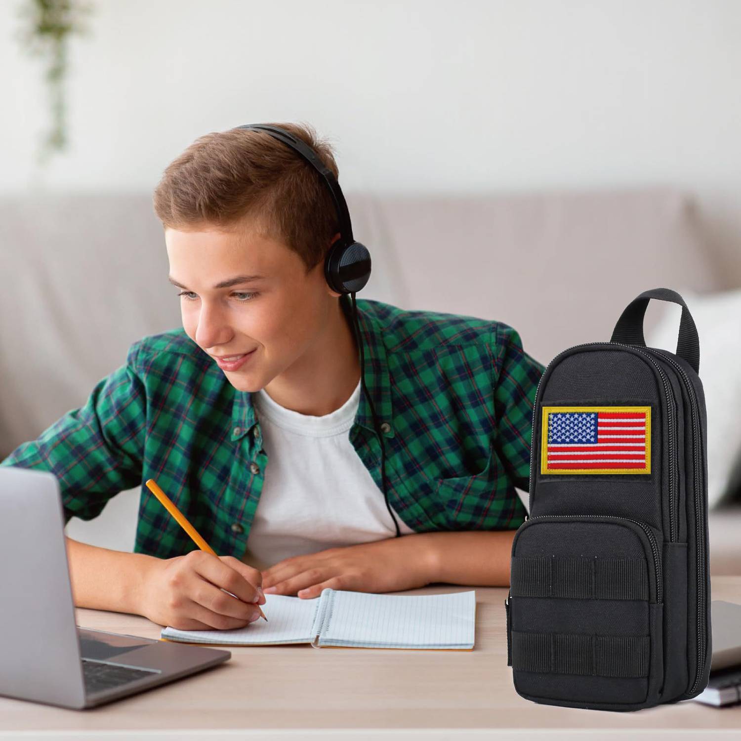 Large Capacity Canvas Pencil Storage Bag 10