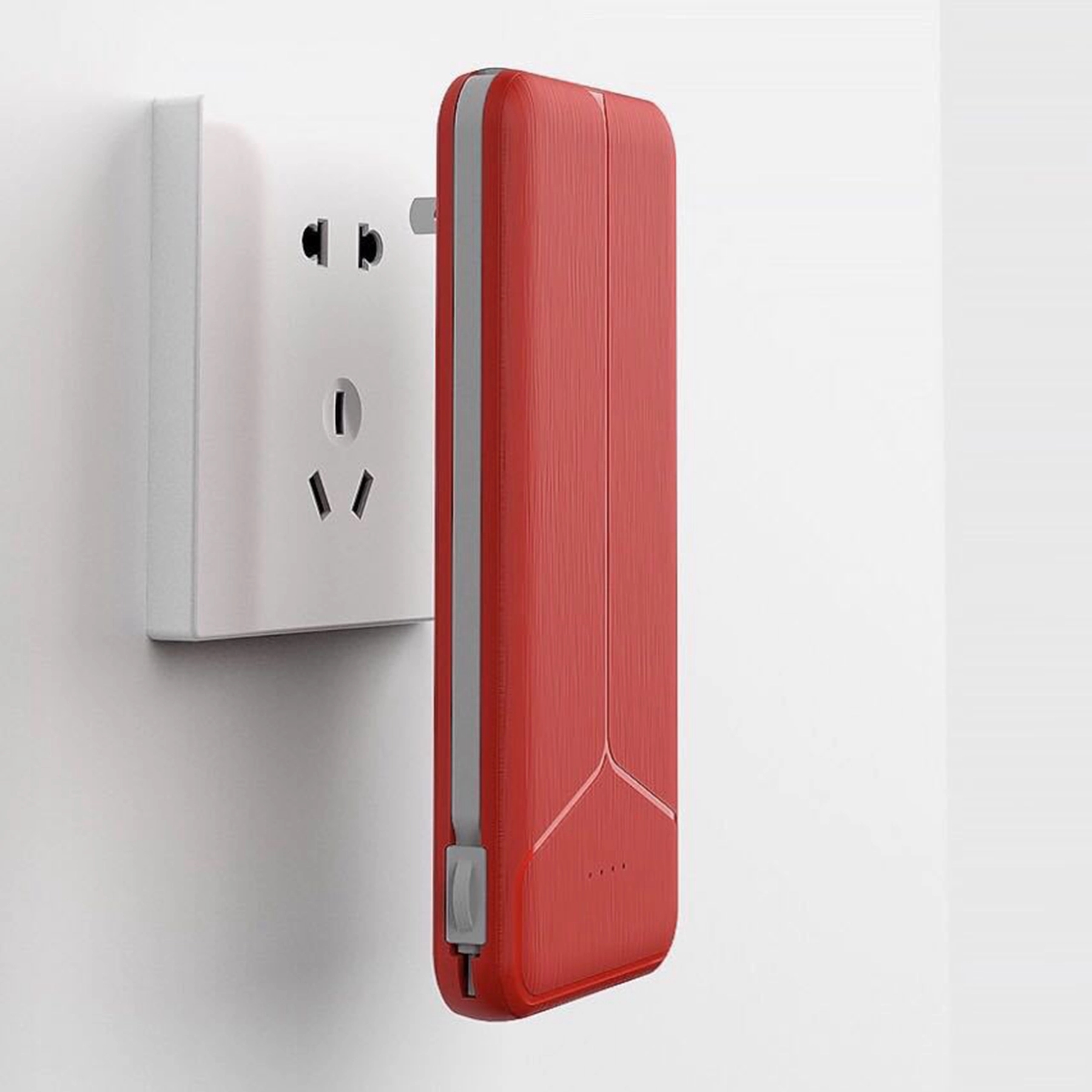 10000 mAh Power Bank with Wall Plug-in and Cable 1