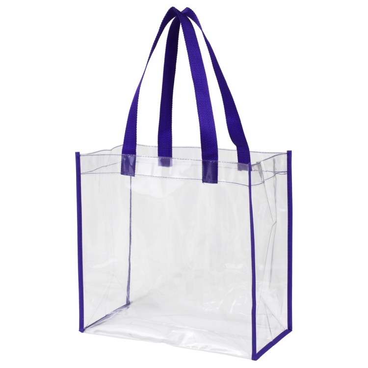 12" W x 12" H x 6" Gusset - "Matterhorn" Clear Vinyl Stadium Compliant Tote Bag 9