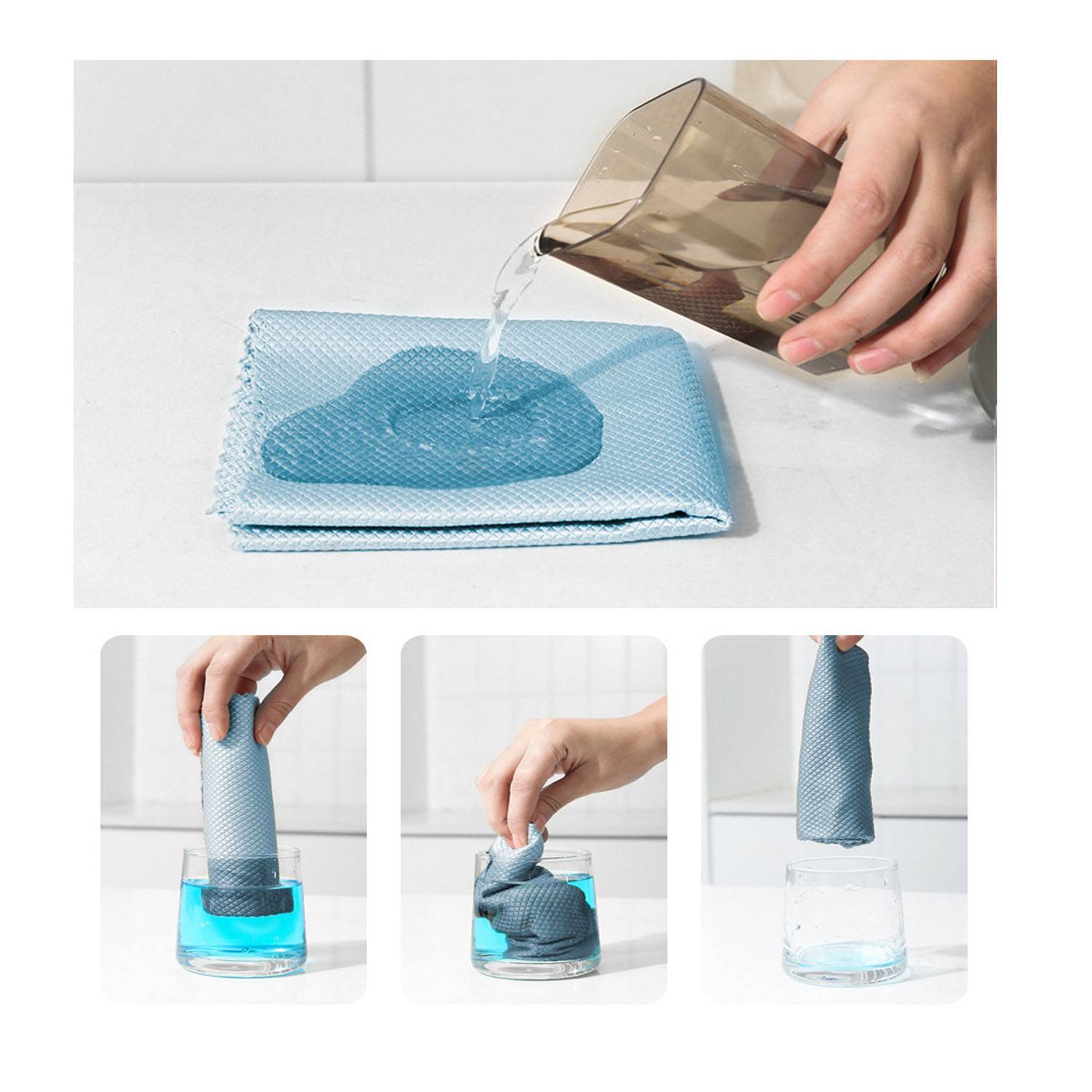 Fish Scale Pattern Absorbent Cloth 7