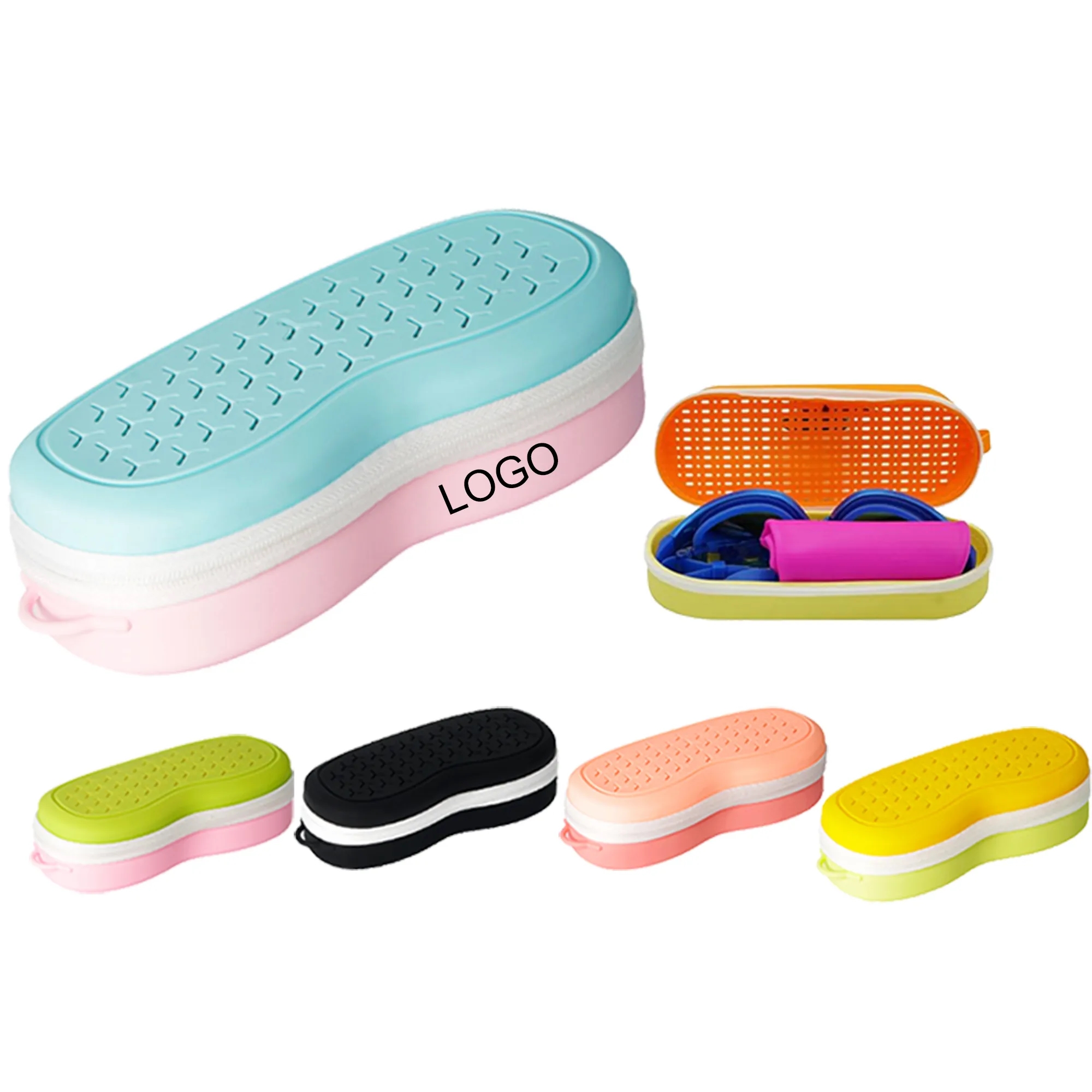 Portable Silicone Swim Goggles Storage Box 2