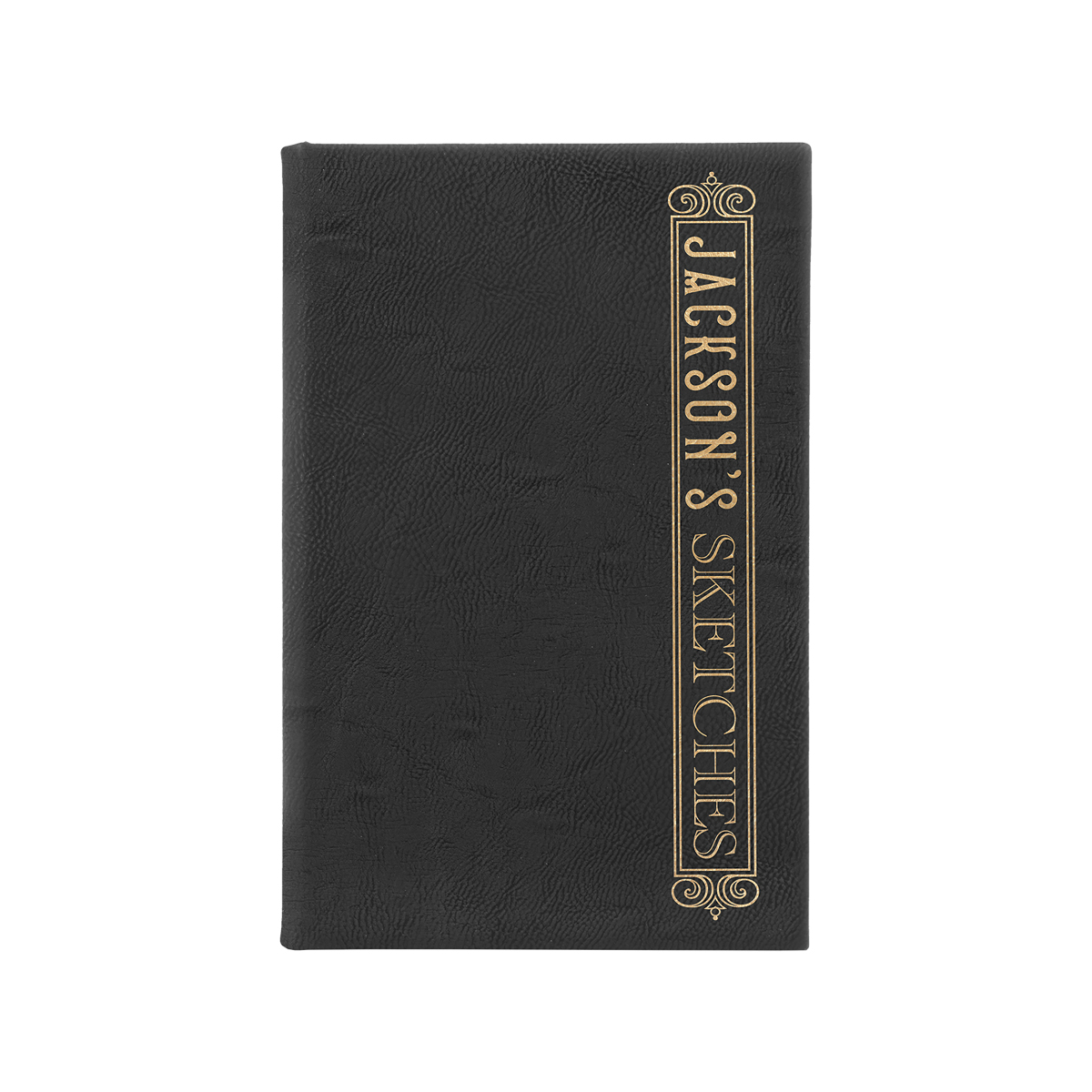 5" x 8" Black/Gold Leatherette Sketch Book