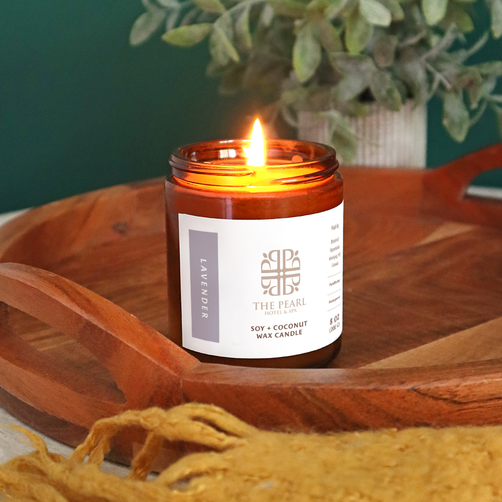 8 oz Hand-Poured Lavender Candles 4
