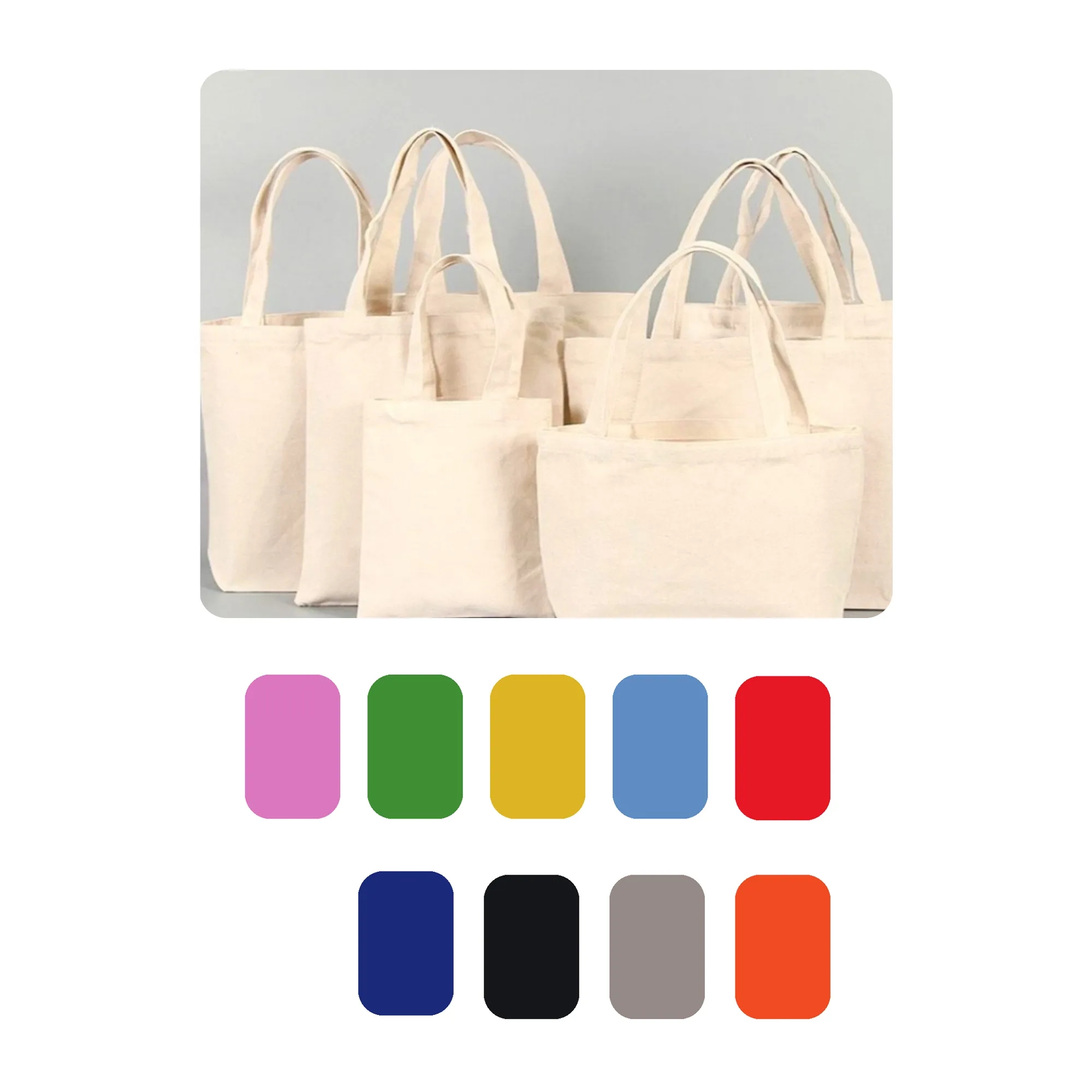 MOQ 50 PCS Monochrome Canvas Tote Bag 2