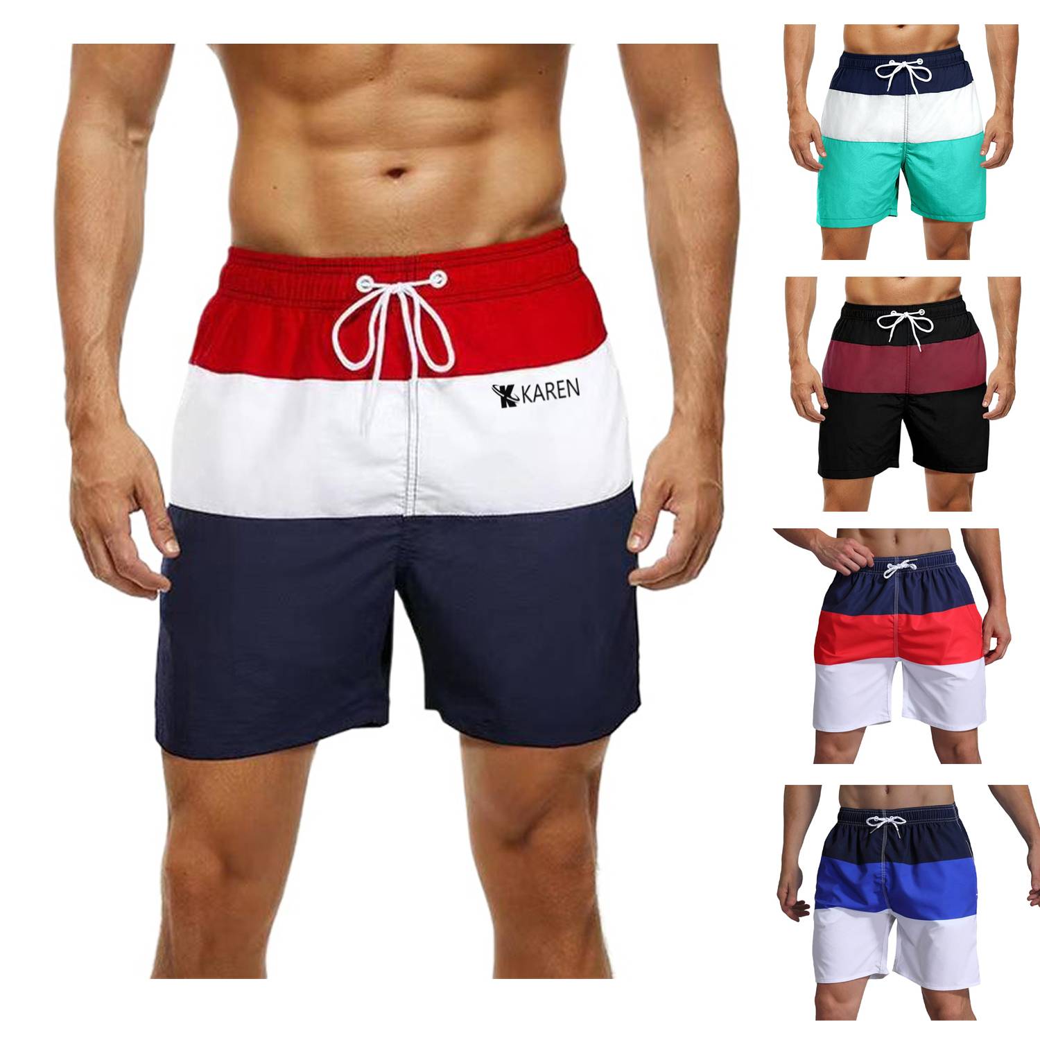 Men's Polyester Quick Dry Swim Trunks 4