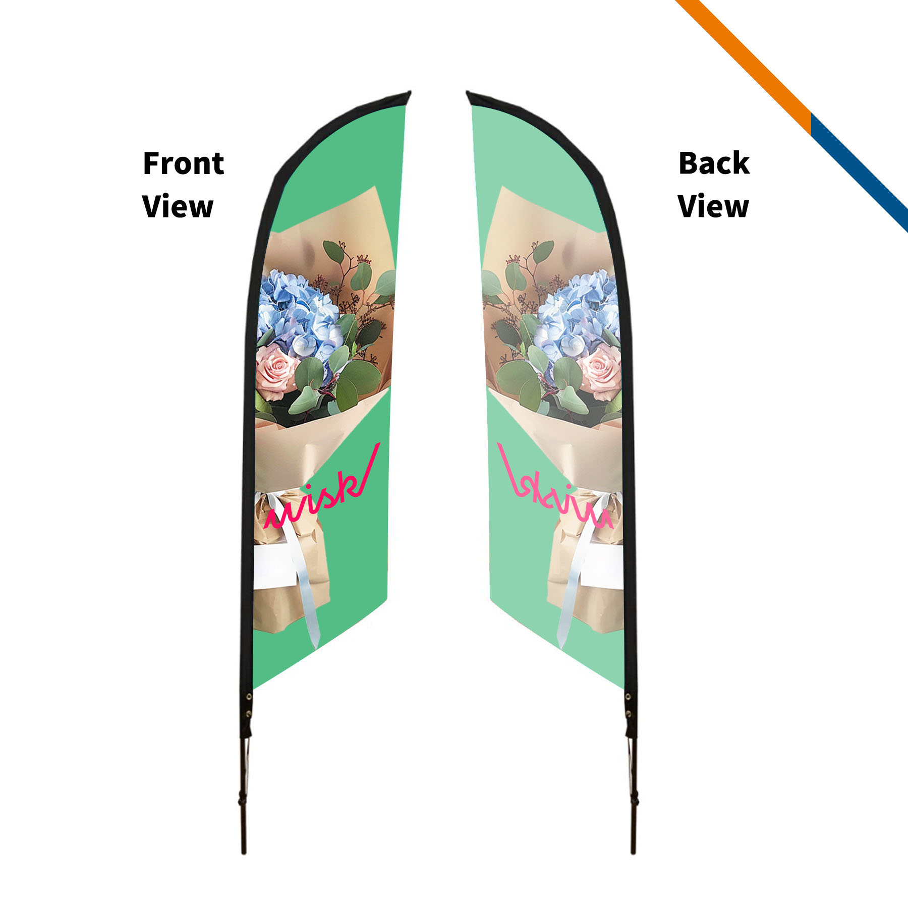 10' Vemcy Single-Sided Angle Flag 5