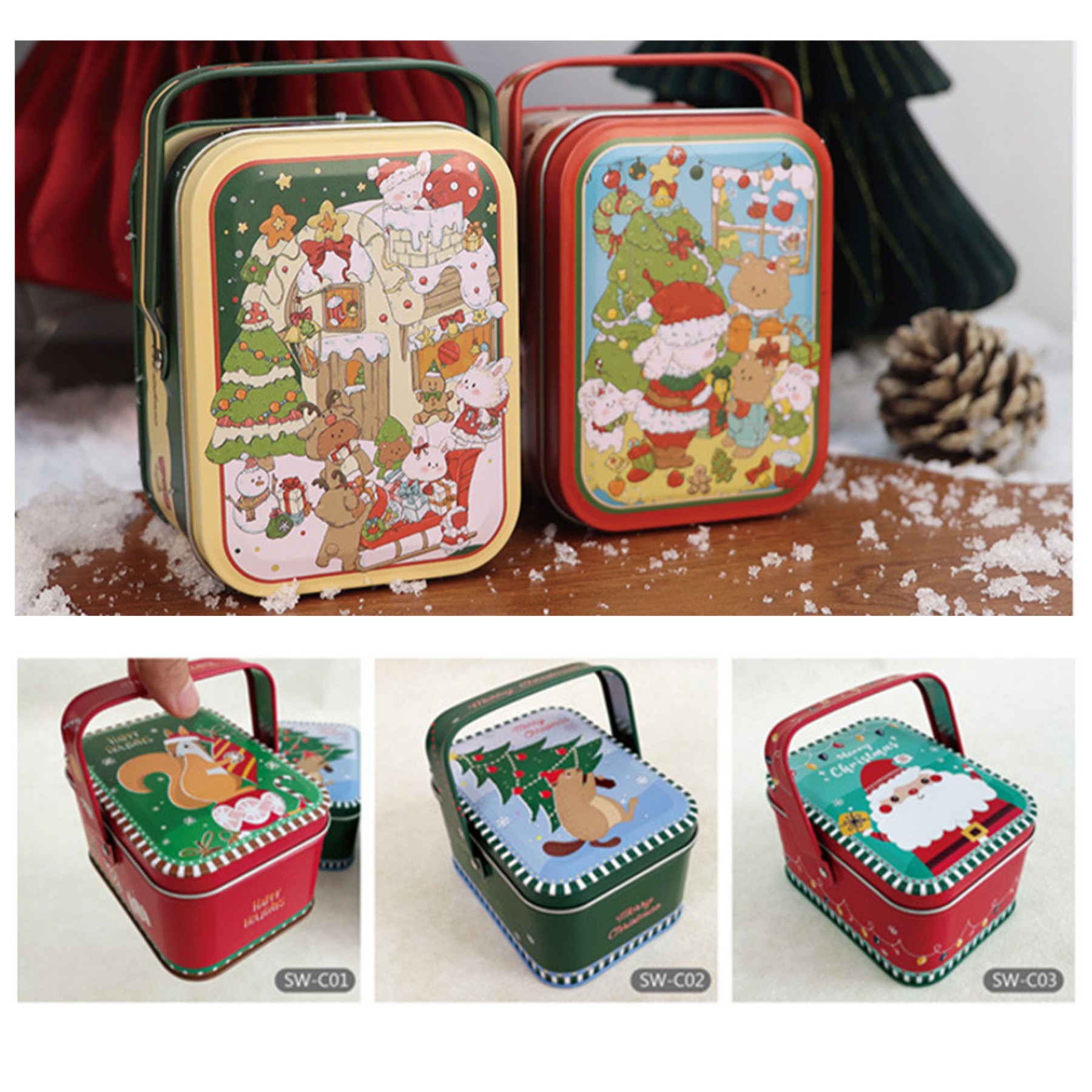 Square Candy Metal Cookie Case 2