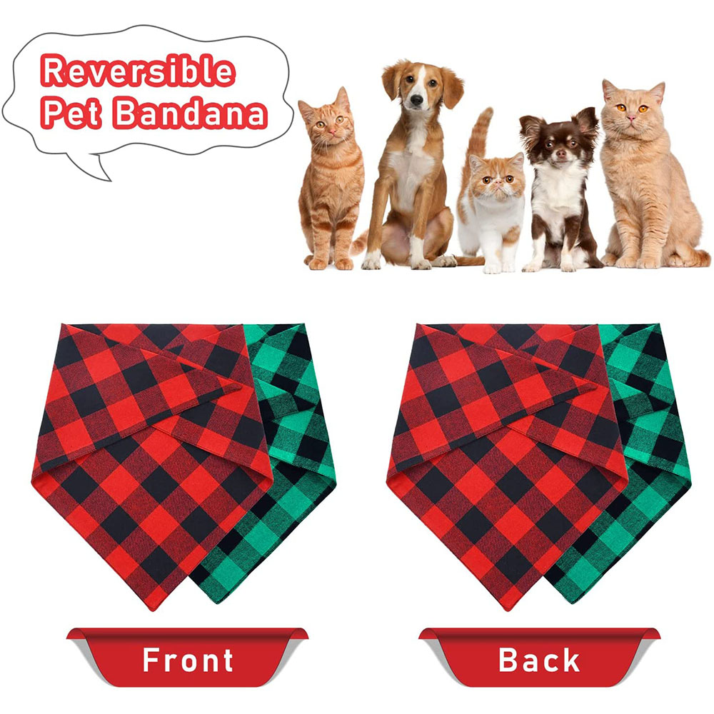 Premium Christmas Plaid Pet Bandana Scarfbirthday 1
