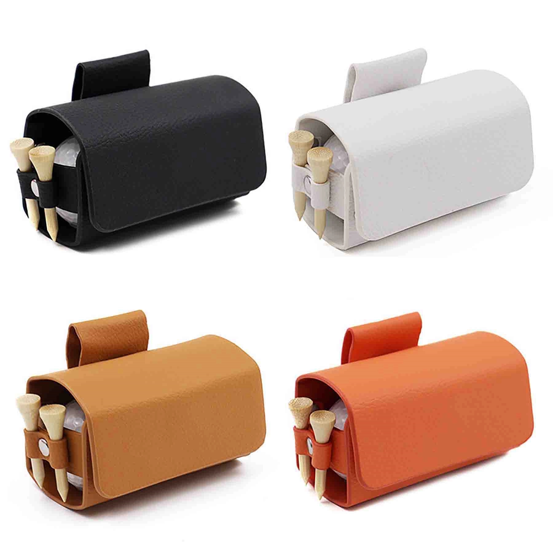 Leather Waist Belt Golf Ball Pouch Sports Accessory 4