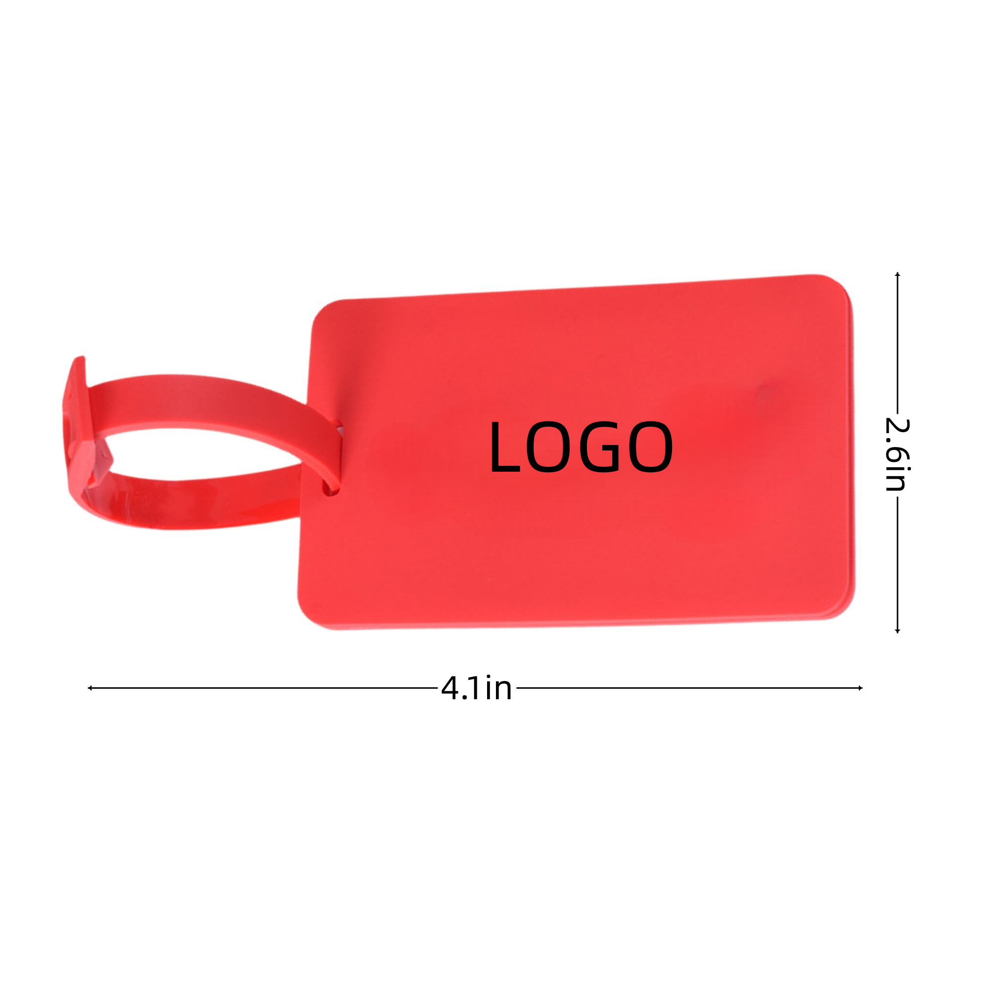 Custom logo PVC soft rubber integrated luggage tag 3