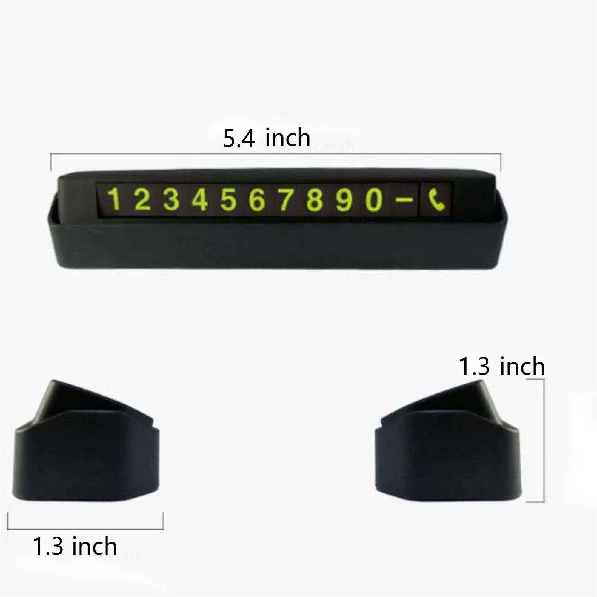 Mini Temporary Car Parking Luminous Number Plate 2