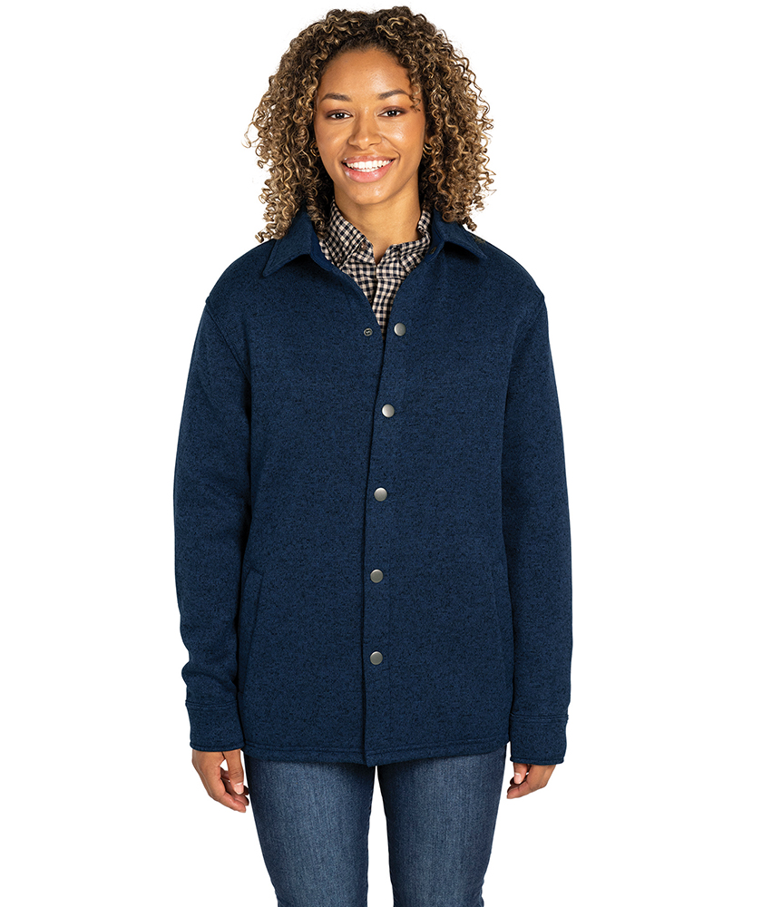 Heathered Fleece Snap Shacket 89