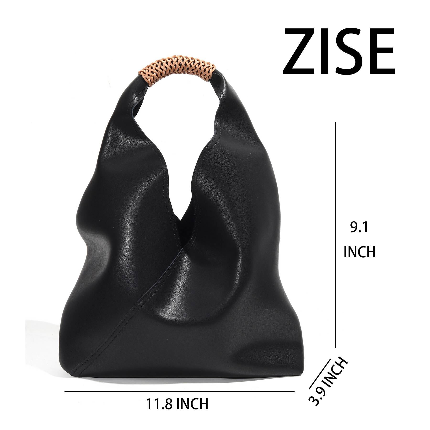 Genuine Leather Stylish hand-to-shoulder tote bag, custom tote bag with logo imprint 7