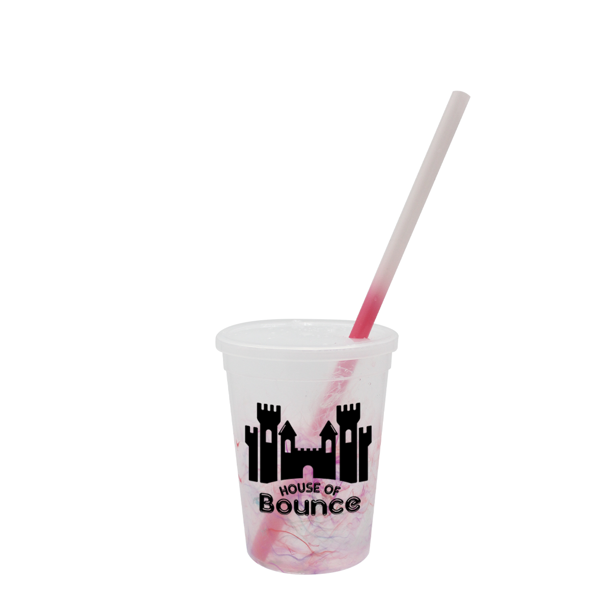 Mood 12 oz. Rainbow Confetti Cup/Straw/Lid Set 2