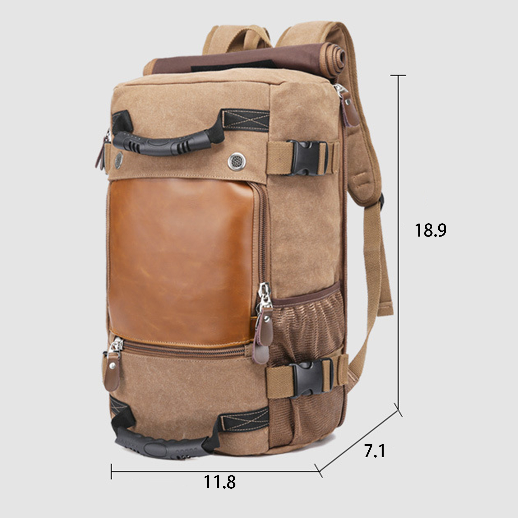 Canvas Duffel Bag with Shoe Compartment 2