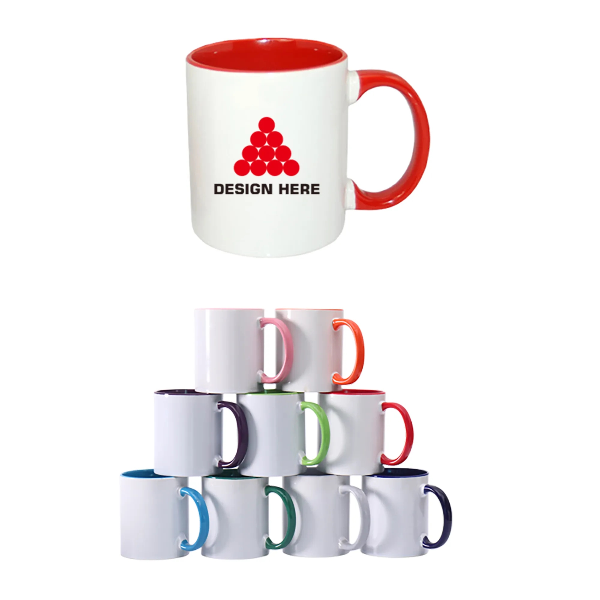 Full Color Printed 11oz Ceramic Inner Colored Mug 1