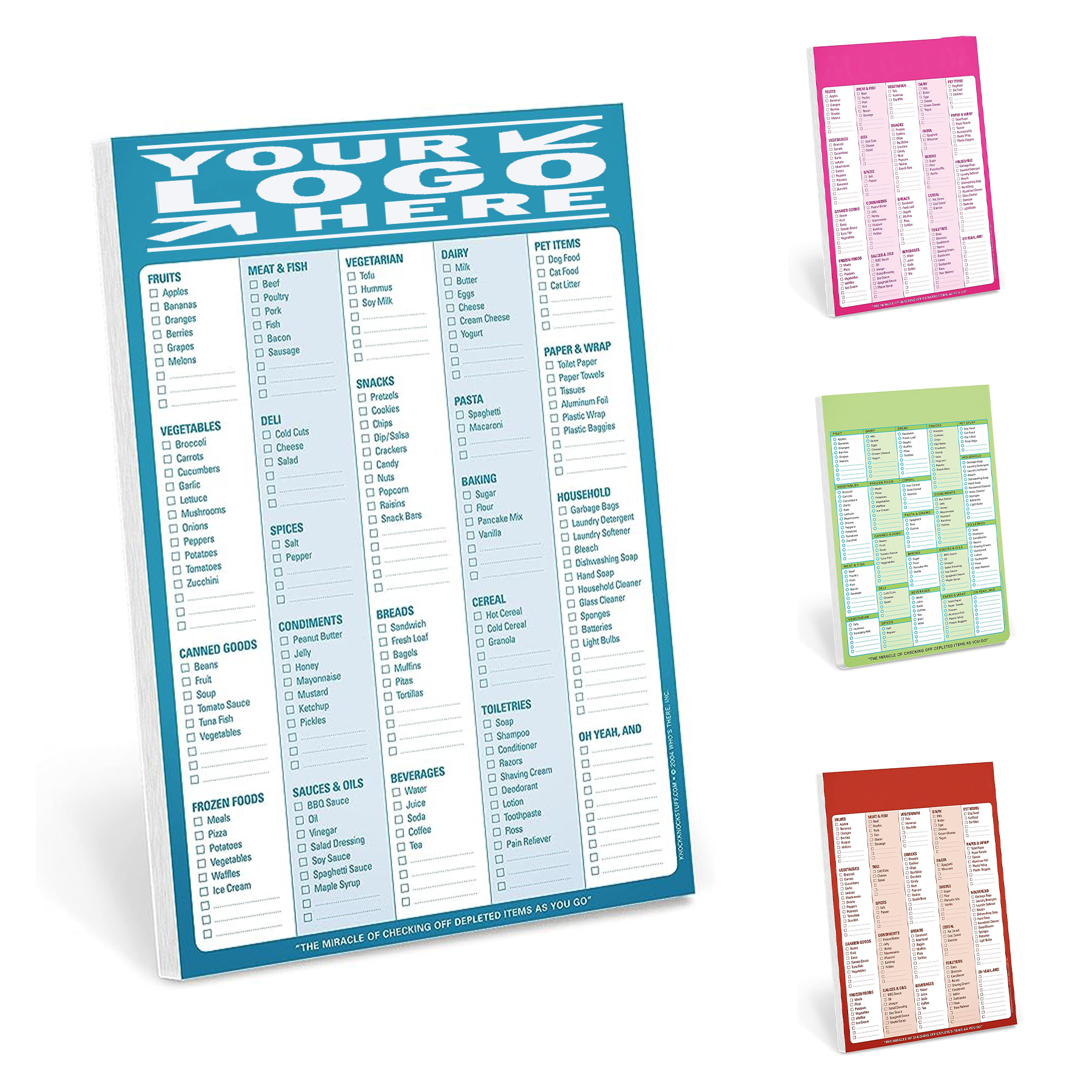 6" x 9" 60 Sheets Grocery List Note Pad 1