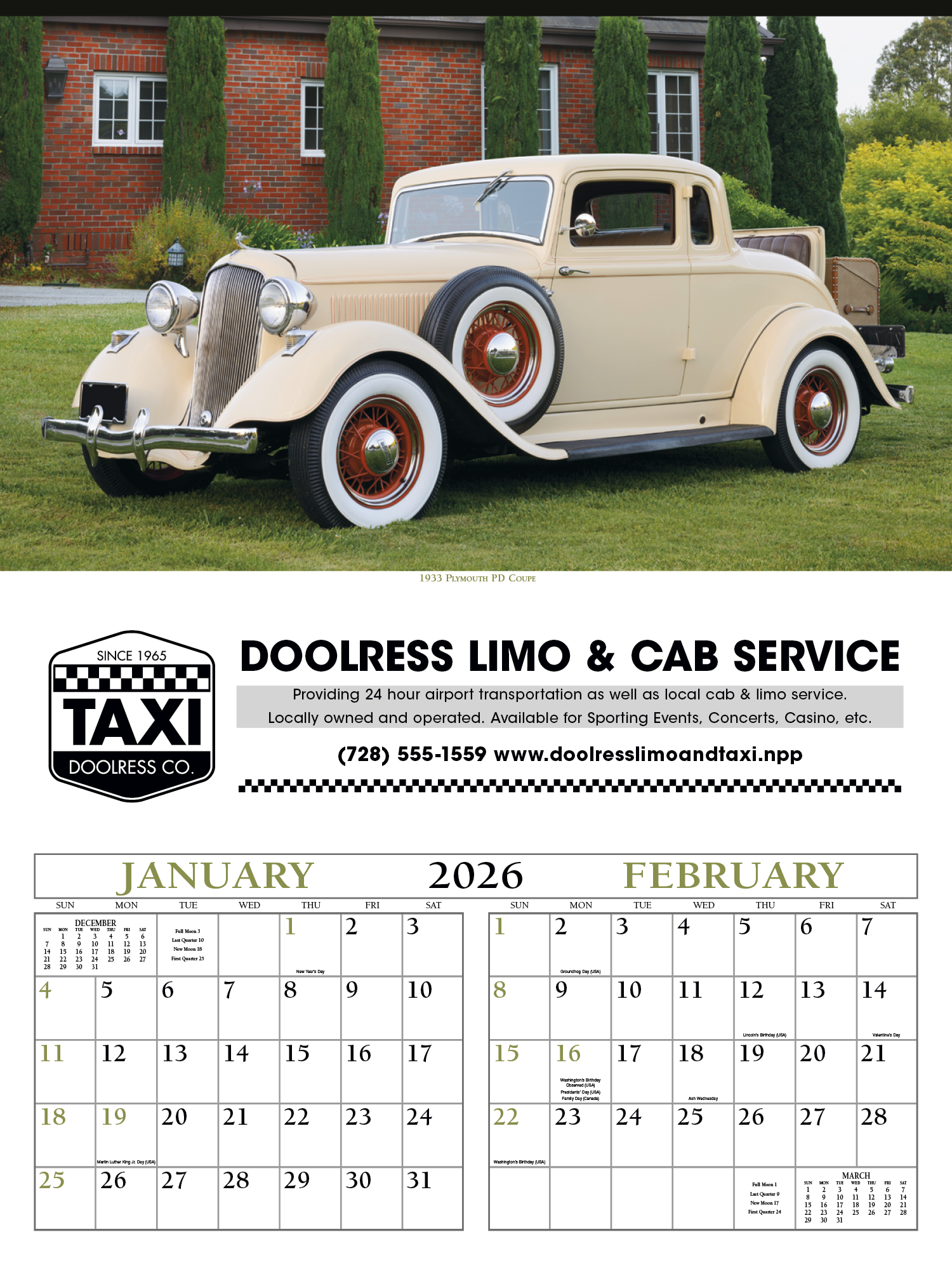 Triumph® Calendars Antique Cars Calendar 2
