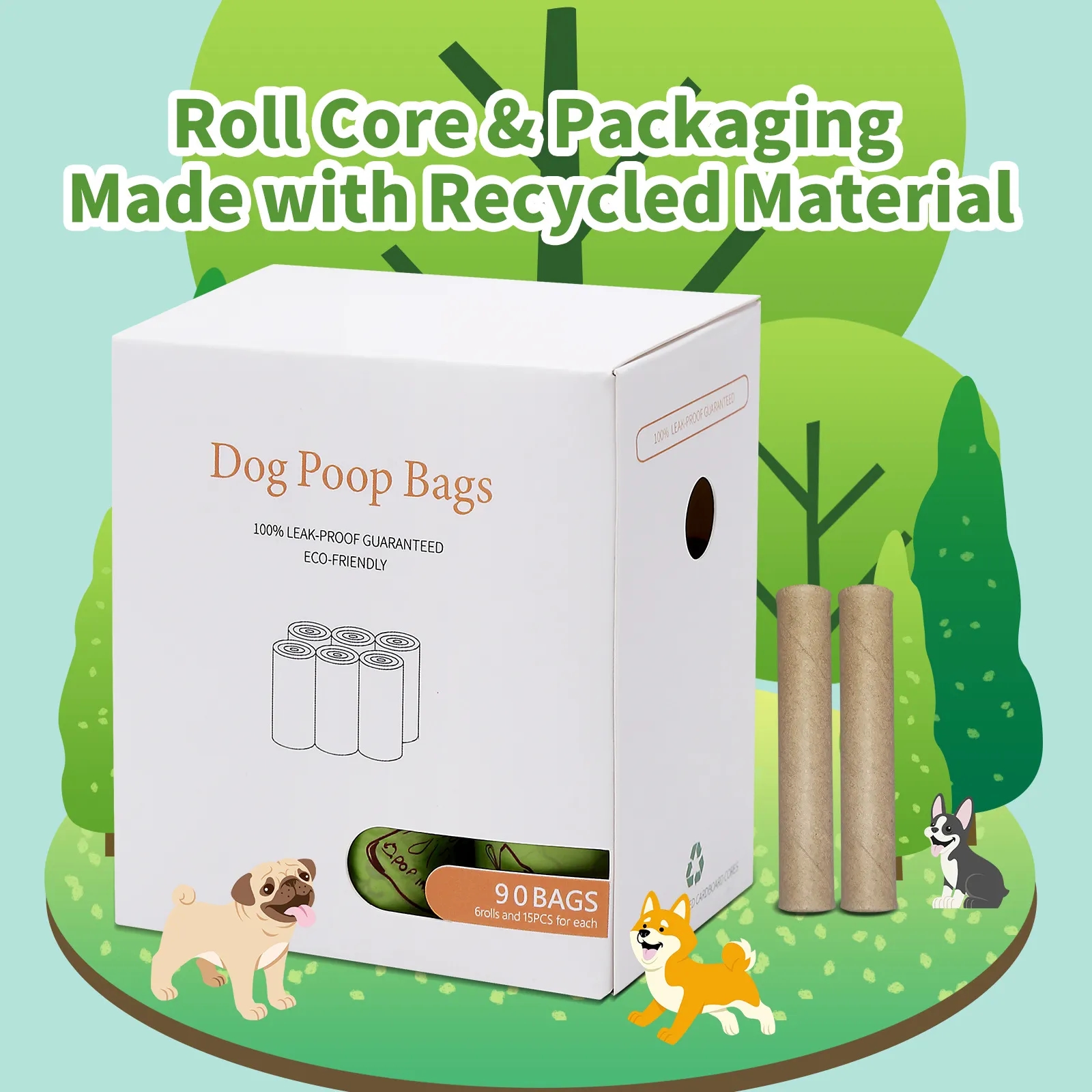 Biodegradable Dog Poop Bag with Dispenser 4