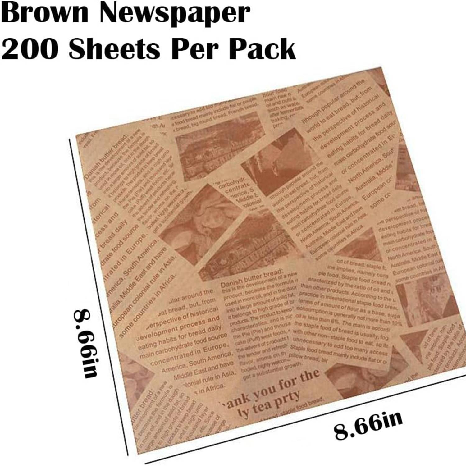 200Pcs Disposable Cooked Food Paper 6