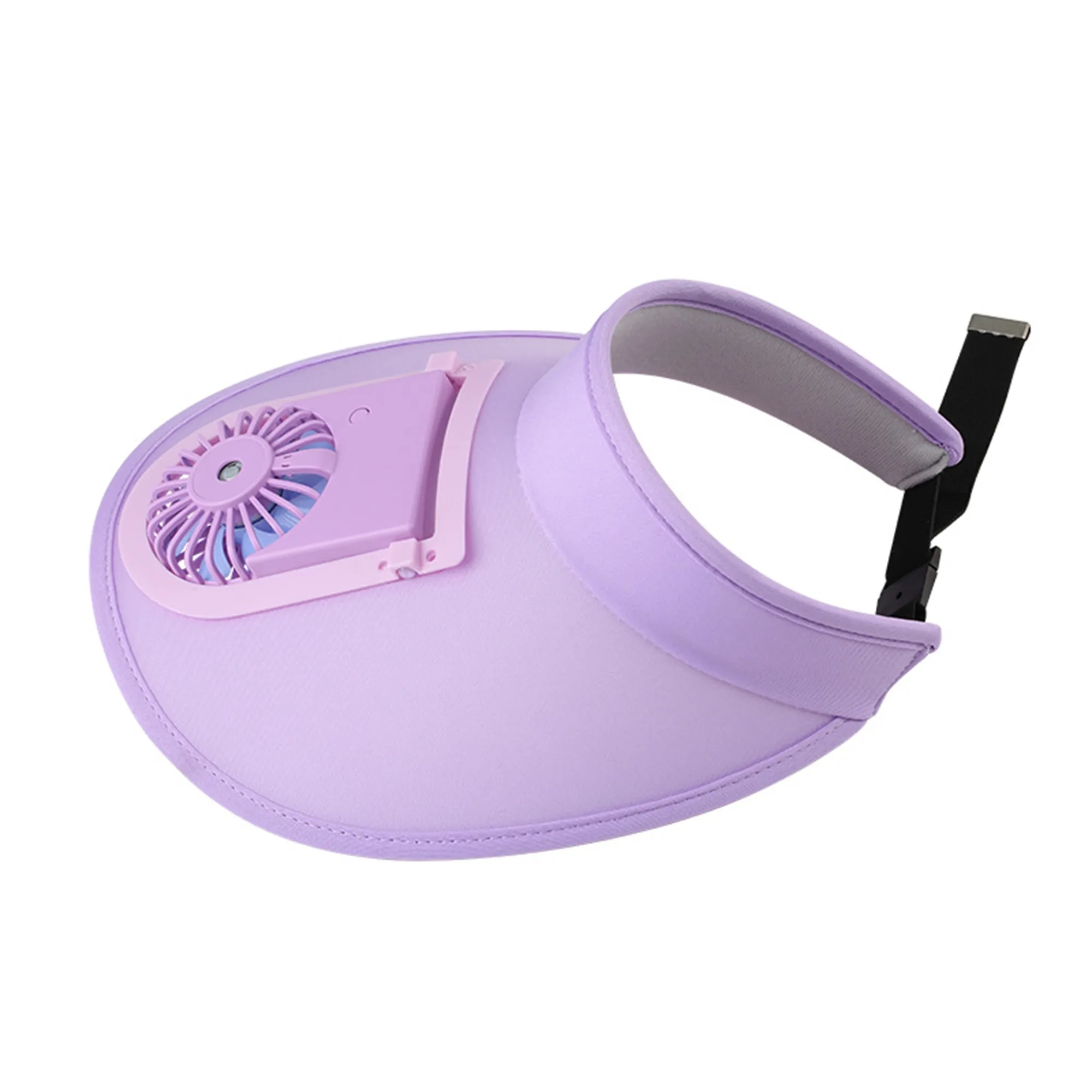 USB Fan Sun Hat Wide Brim Portable Running Visor Cap 3