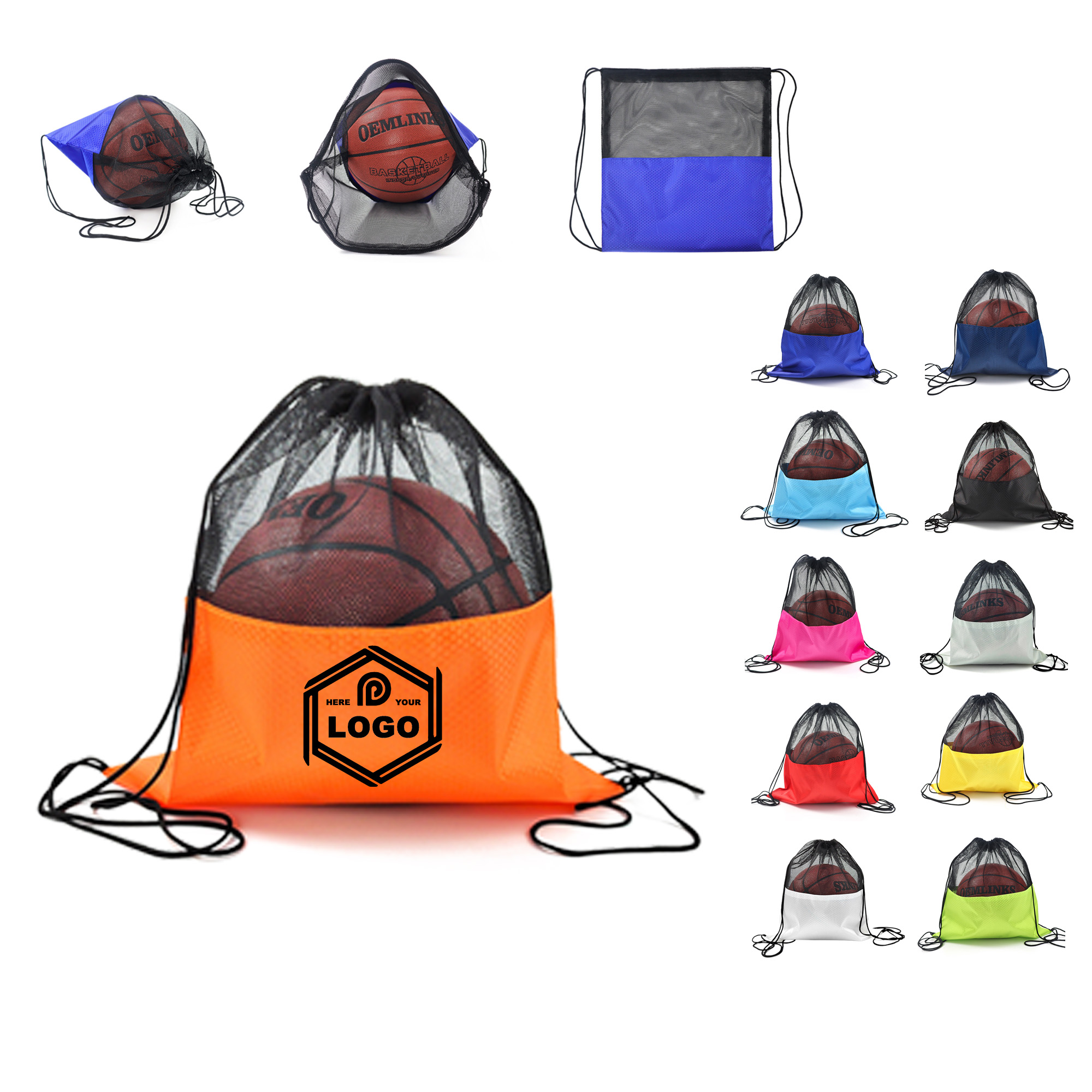 Mesh Drawstring Backpack 2