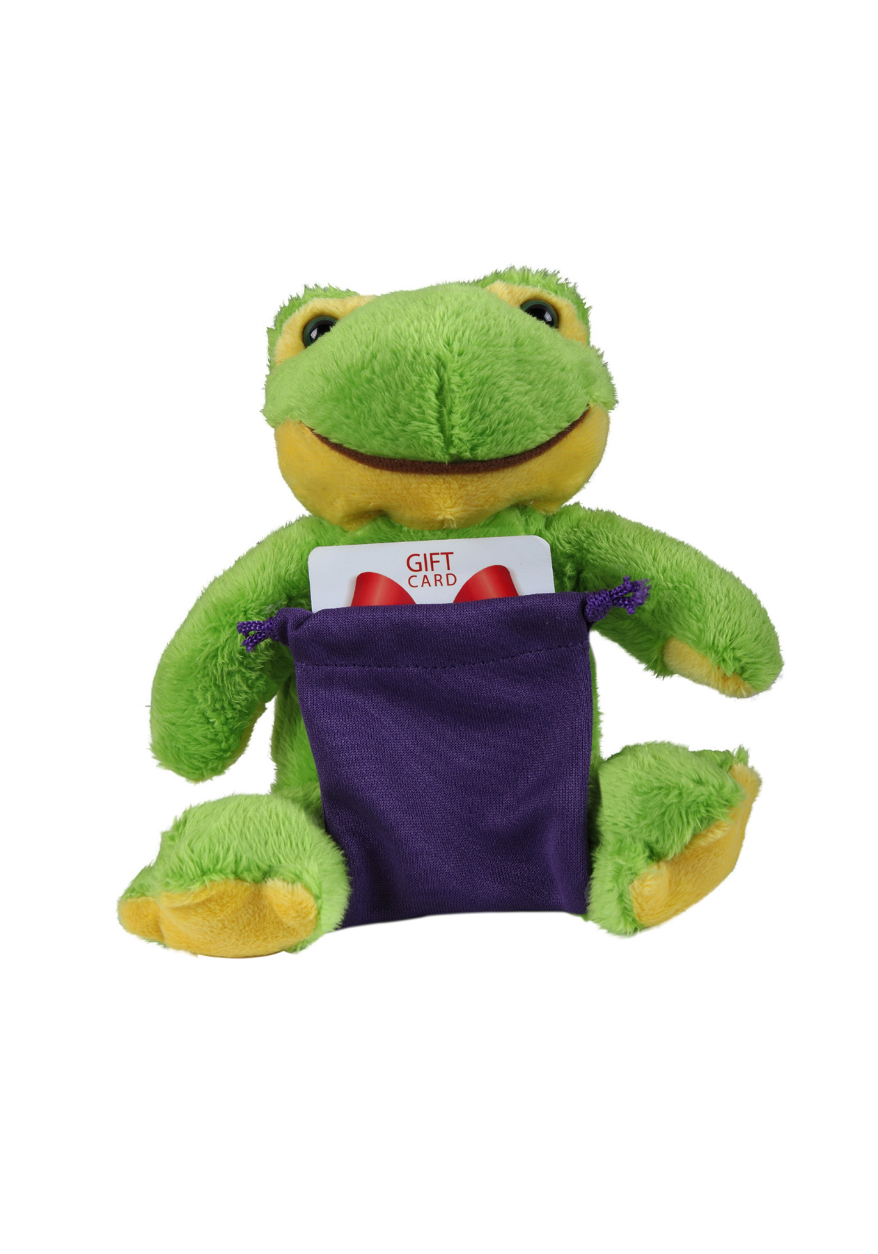 soft plush Frog with gift card sack