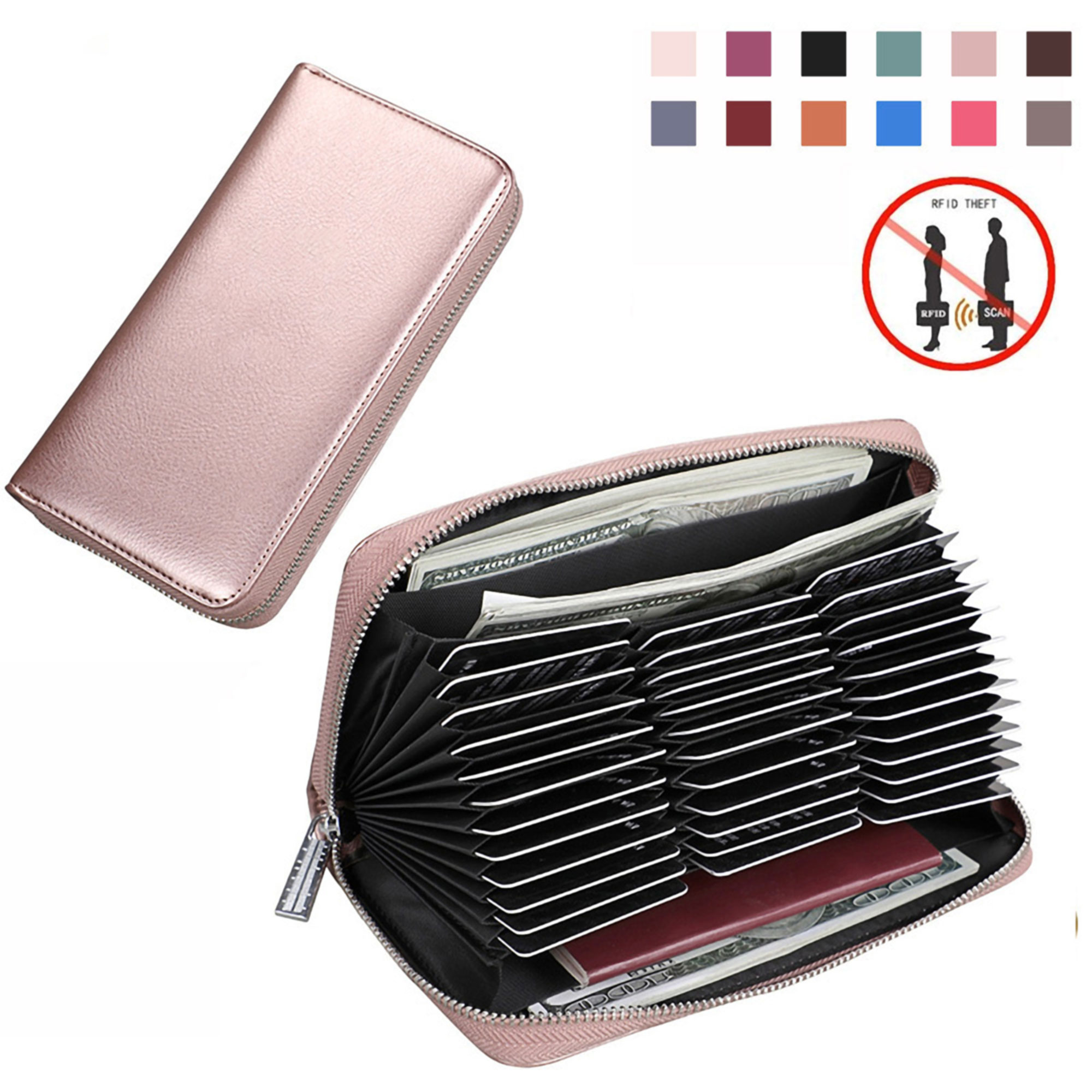 Adult's Unisex Leather RFID Blocking Wallet