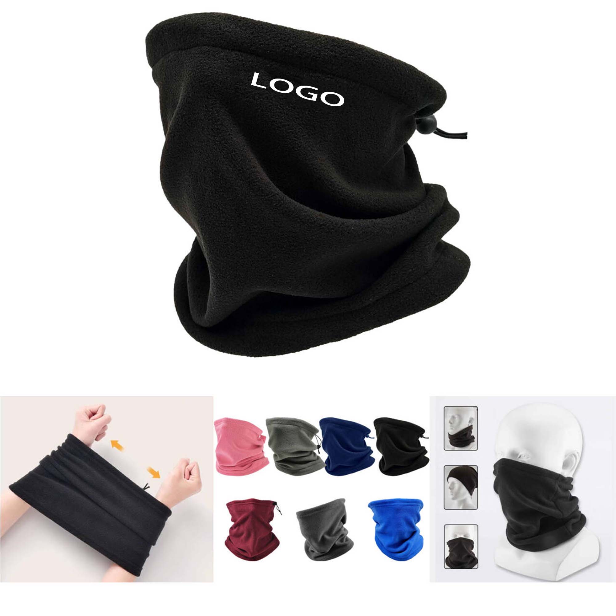 Thickened Windproof Fleece Warm Scarf 1