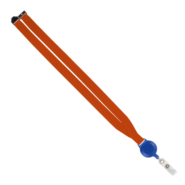 IMPORT 3/4" Polyester Lanyard with Retractable Badge Reel and IPH7 back of neck convenience release. 84