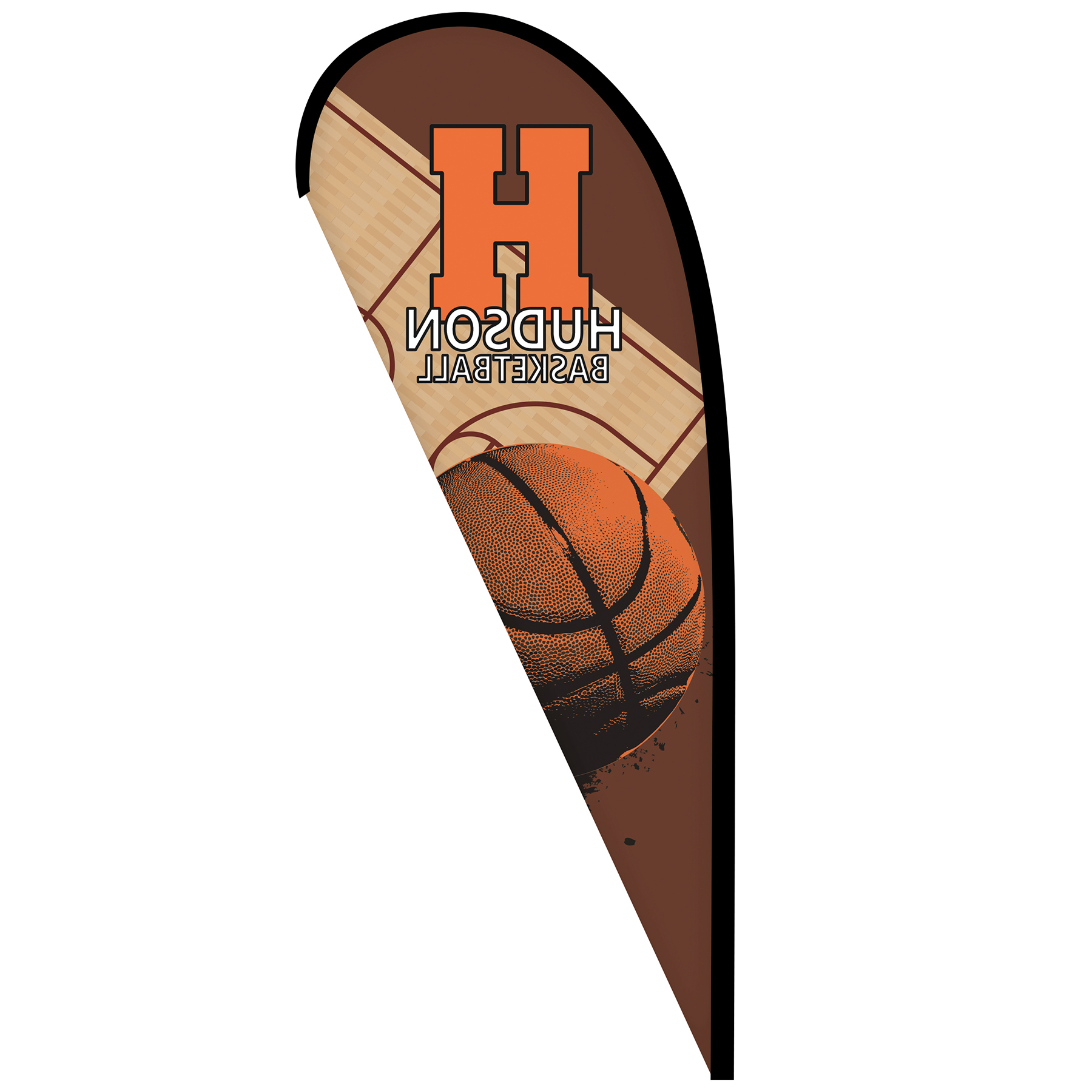 10' Single Reverse Custom Portable Teardrop Banner 12
