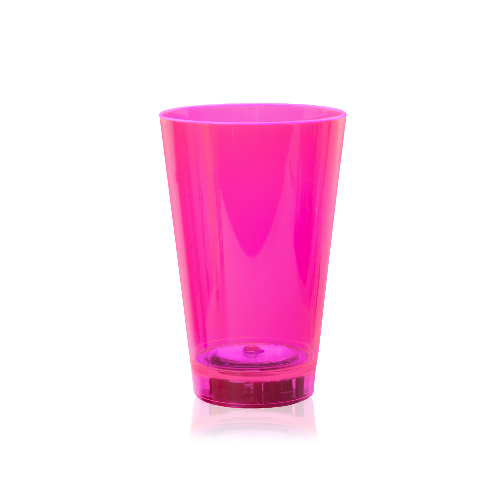 Pink 12oz. Neon Plastic LED Tumbler(Laser Engraved) 2
