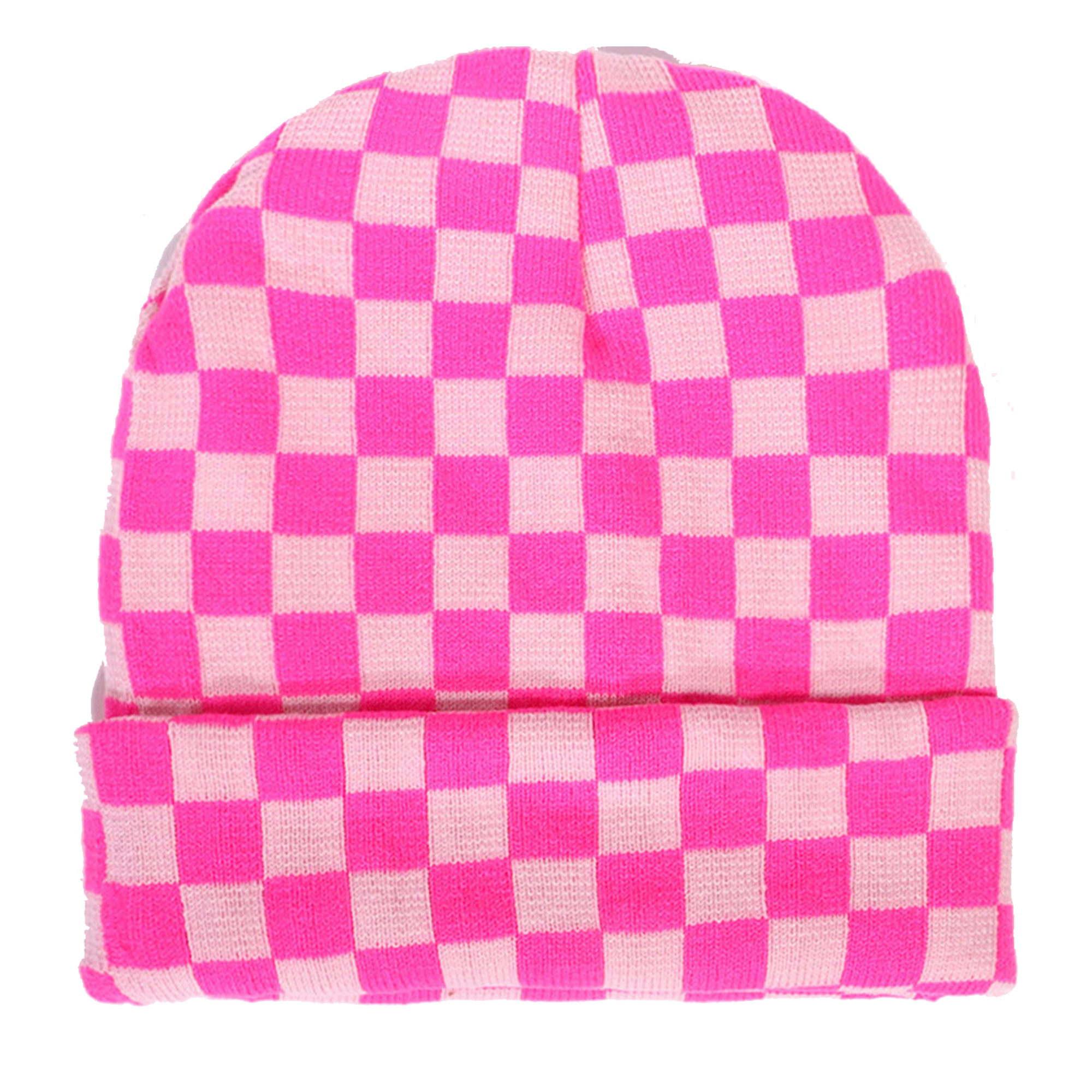 Checkered Pattern Knit Hat for Winter 3