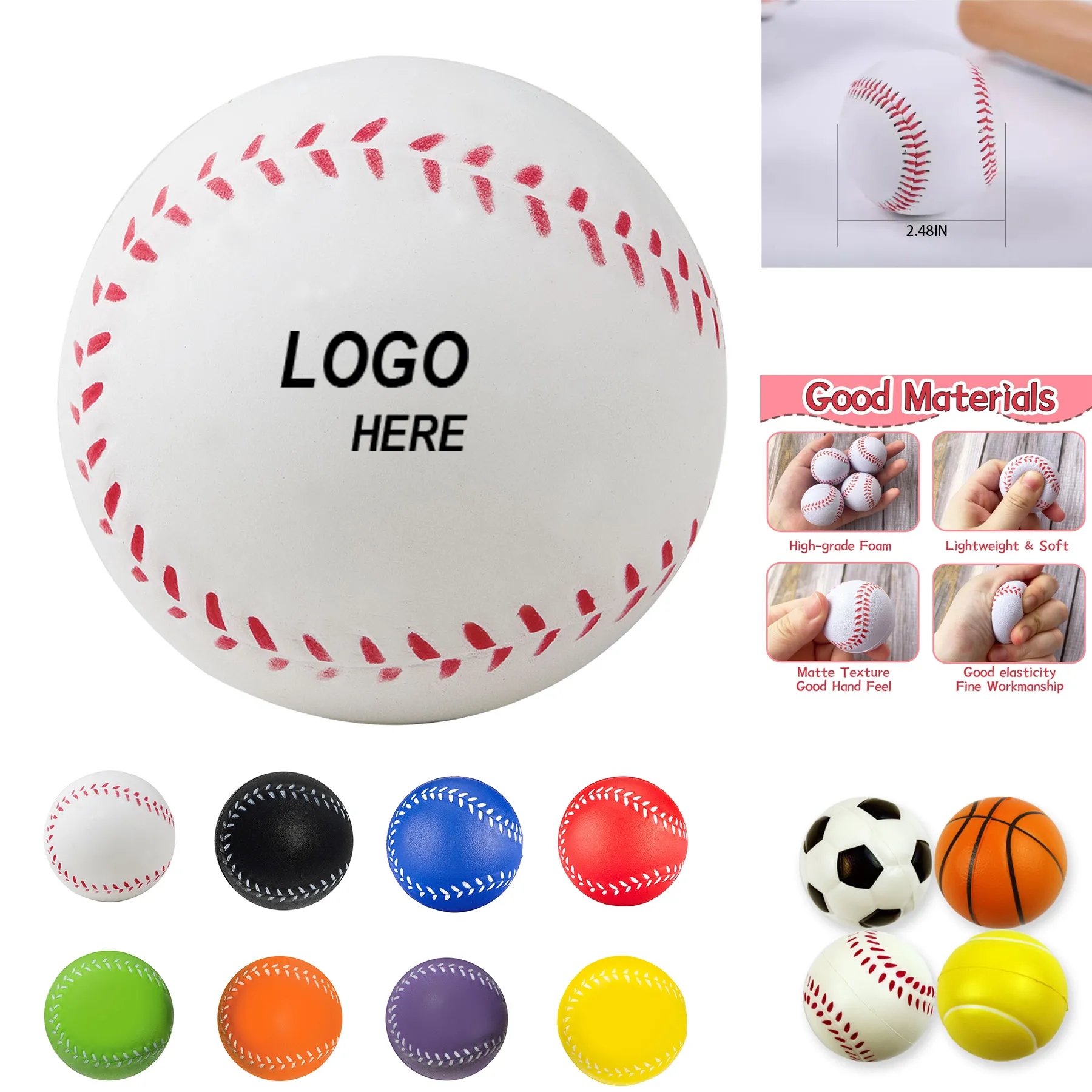 Polyurethane Stress Relief Baseball 1